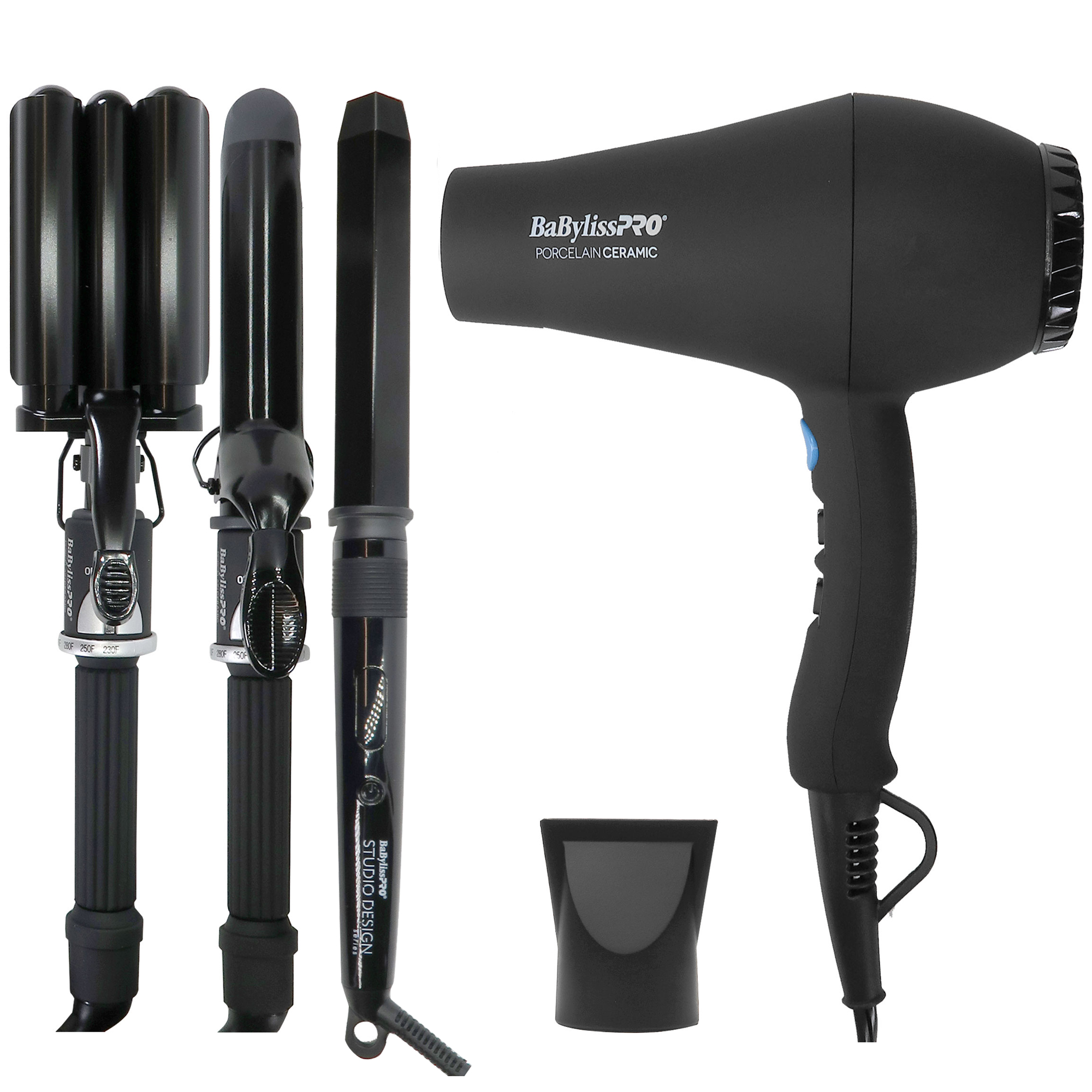Set De Peluquería Babyliss Pro Porcelain Ceramic + Crimpcurl - Venta Internacional.