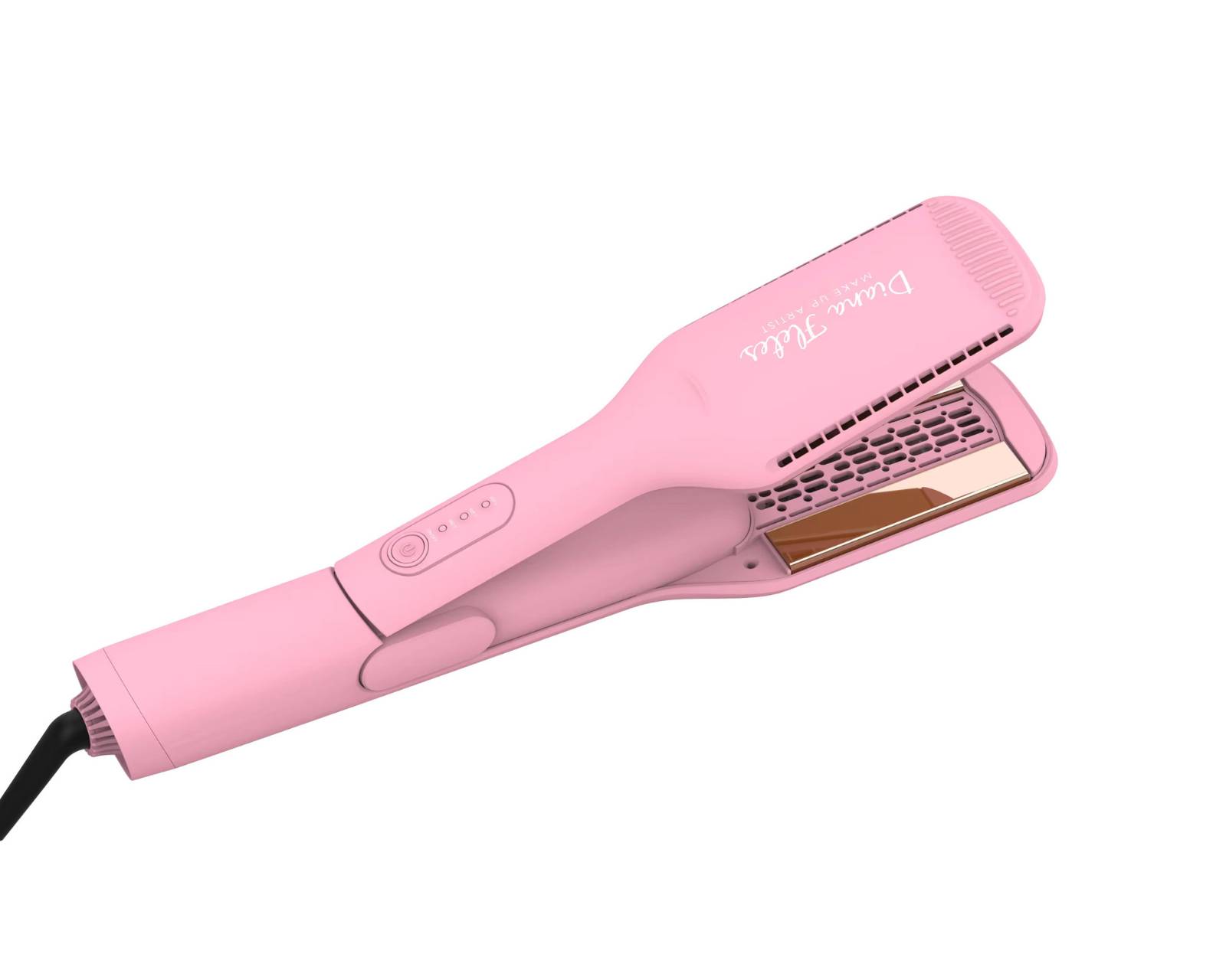 Foto 5 pulgar | Plancha 2 en 1 Diana Fletes para Cabello Húmedo y Seco Sm 288 Light Pink Titanio Galvanizado
