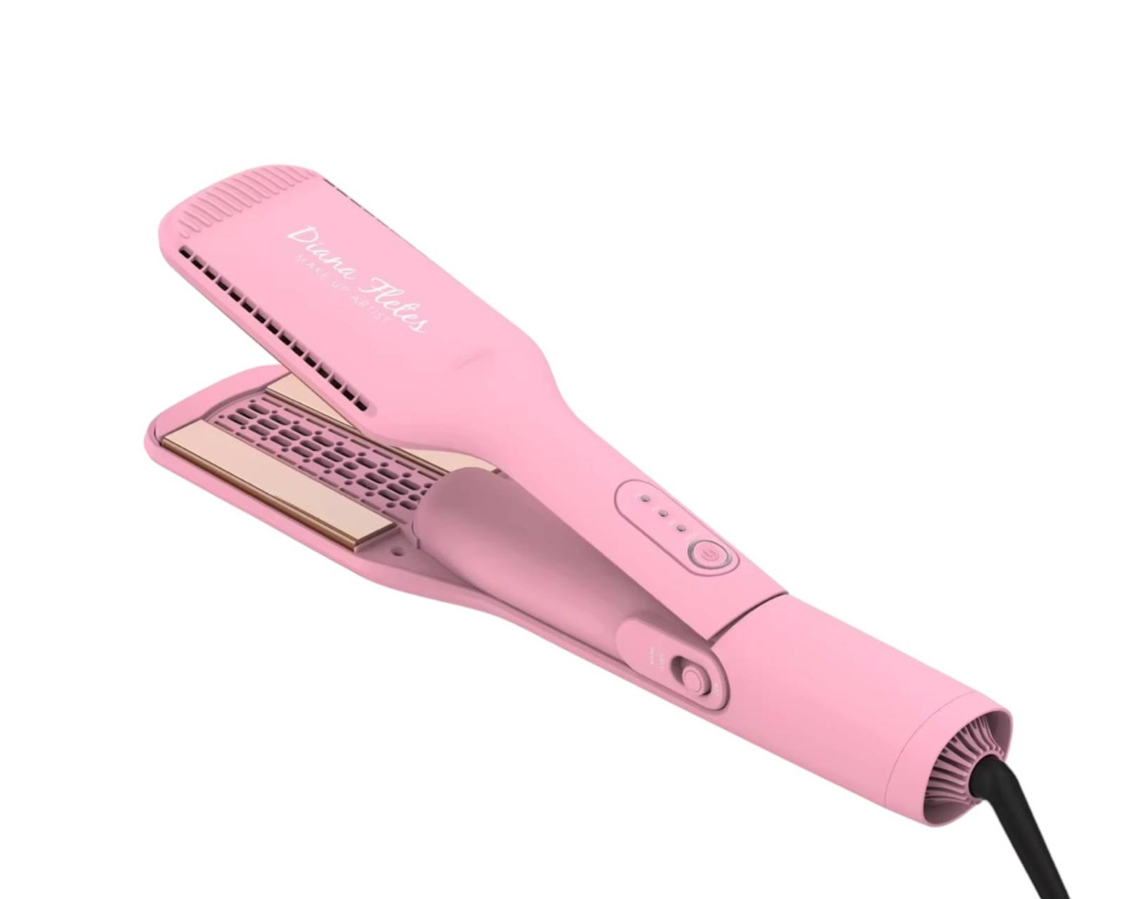 Foto 6 pulgar | Plancha 2 en 1 Diana Fletes para Cabello Húmedo y Seco Sm 288 Light Pink Titanio Galvanizado