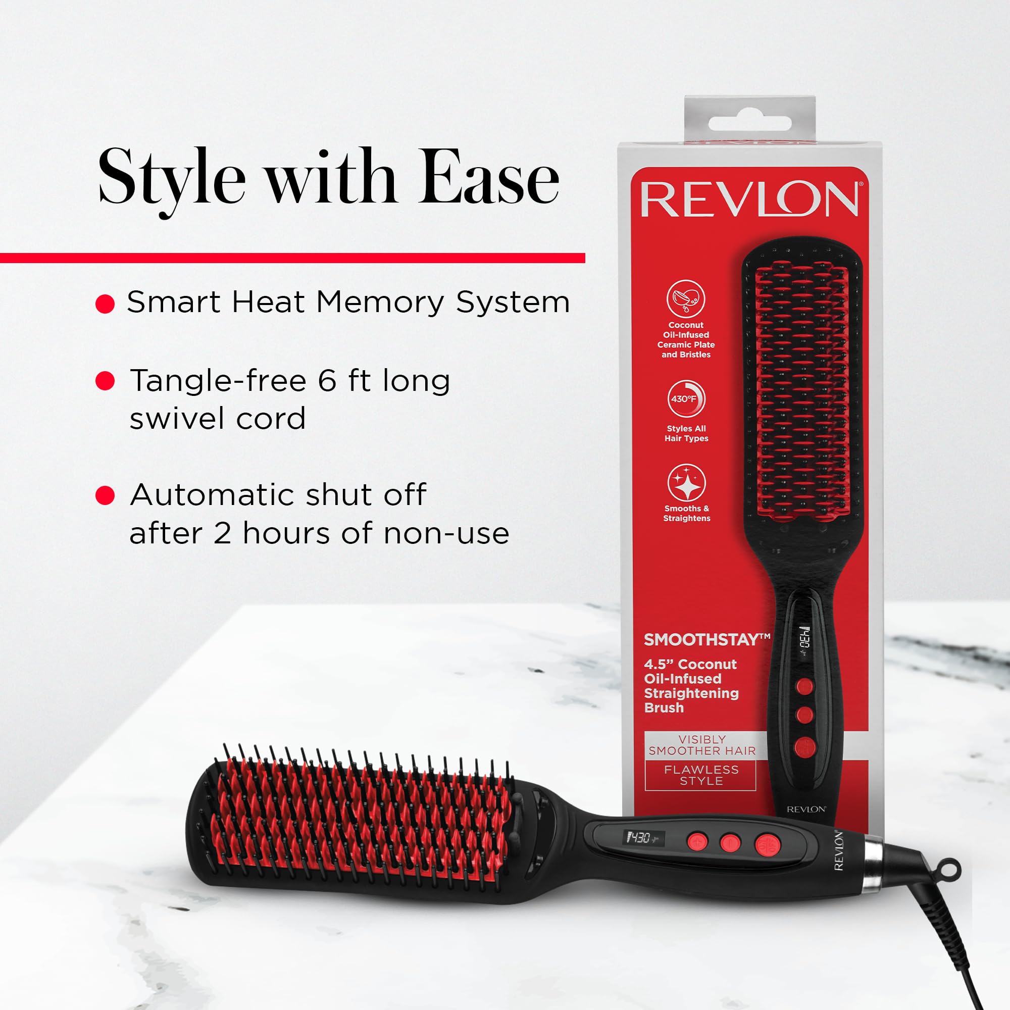 Foto 6 | Cepillo Alisador De Pelo Revlon Smoothstay Xl Straitening - Venta Internacional.