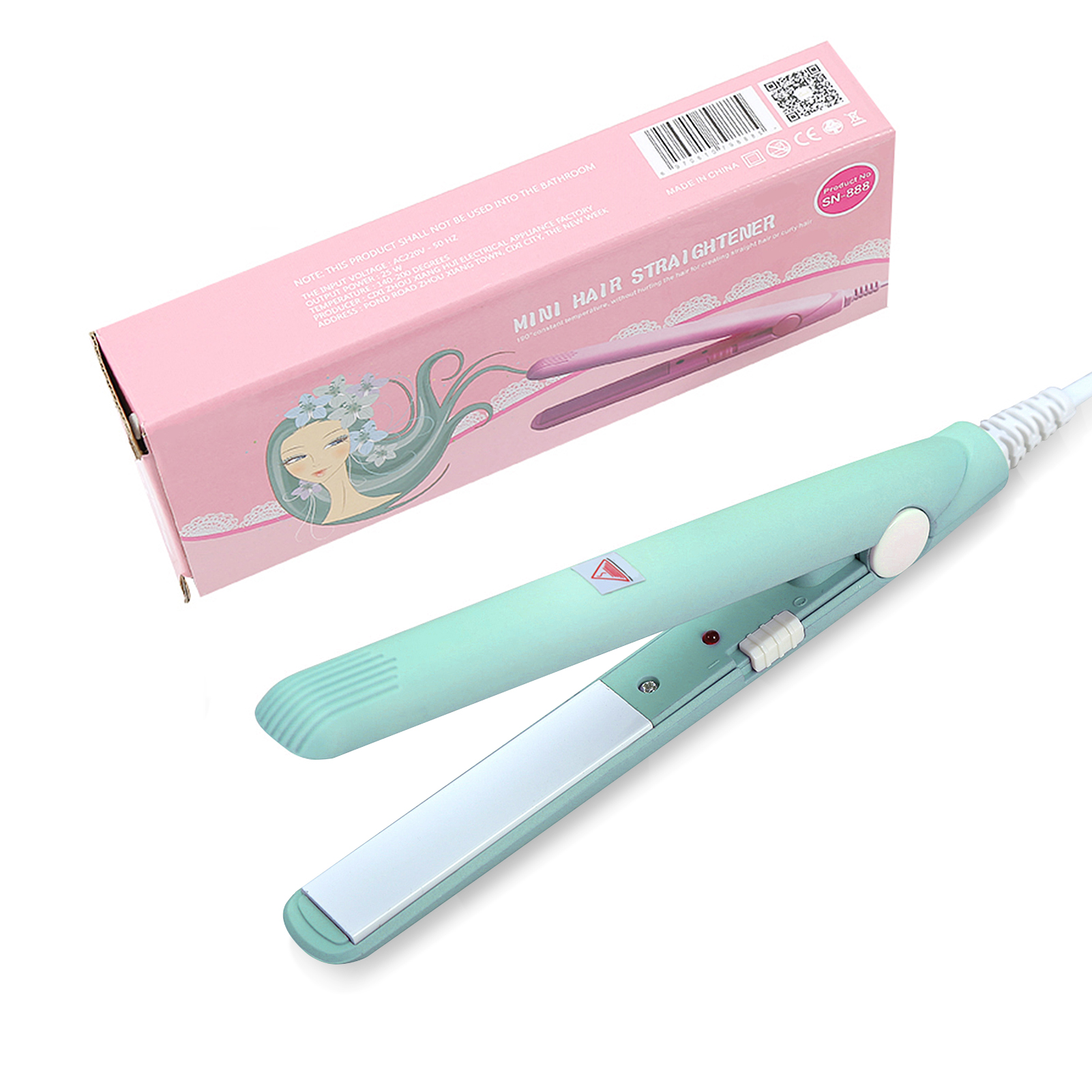 Foto 3 pulgar | Plancha Alisadora De Pelo Mini Flat Iron Green 190°c De Temperatura - Venta Internacional.
