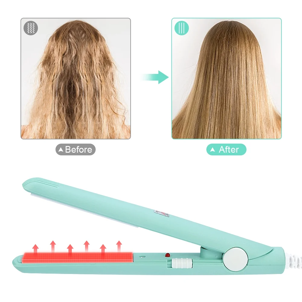 Foto 7 pulgar | Plancha Alisadora De Pelo Mini Flat Iron Green 190°c De Temperatura - Venta Internacional.