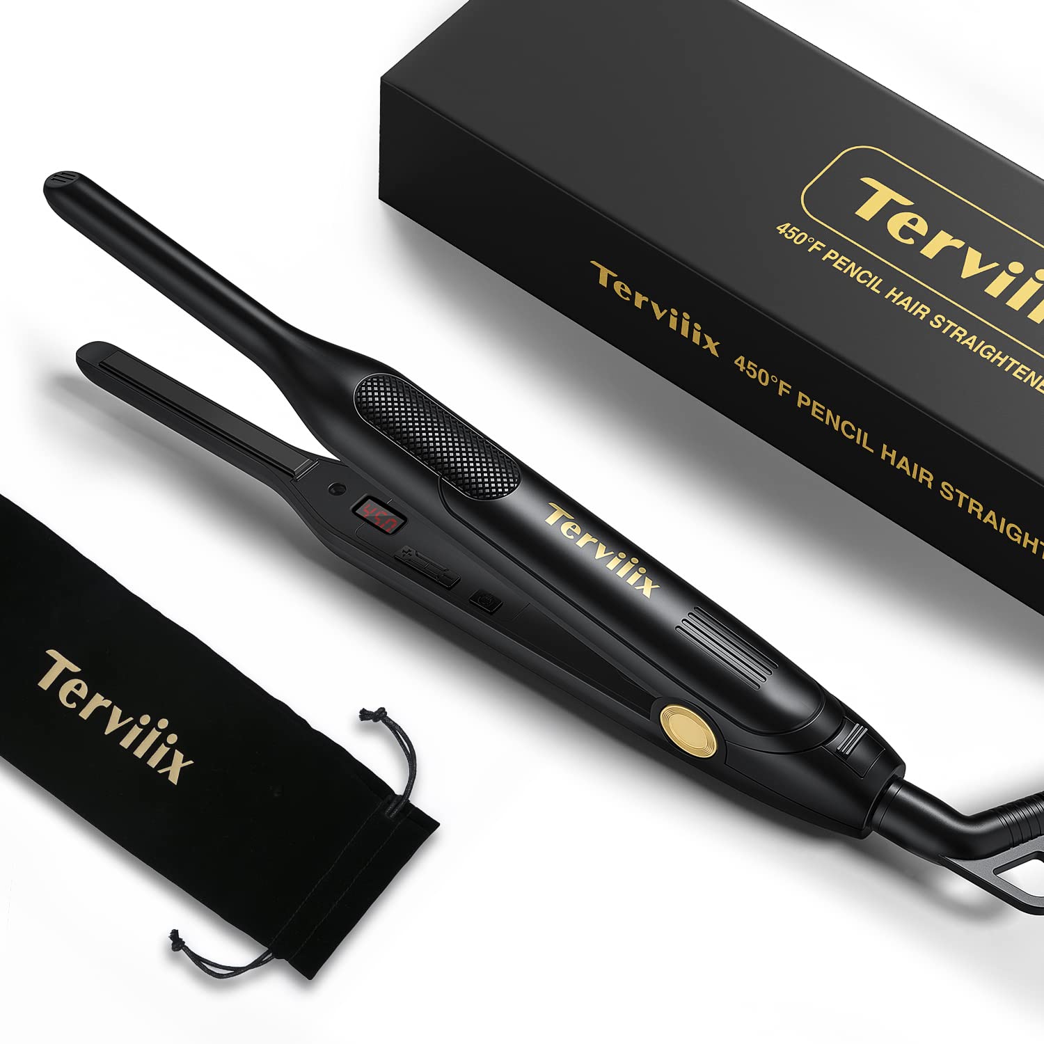 Foto 2 pulgar | Lápiz Flat Iron Terviiix Para Bordes Y Cabello Corto, Cerámica De 8 Mm - Venta Internacional.