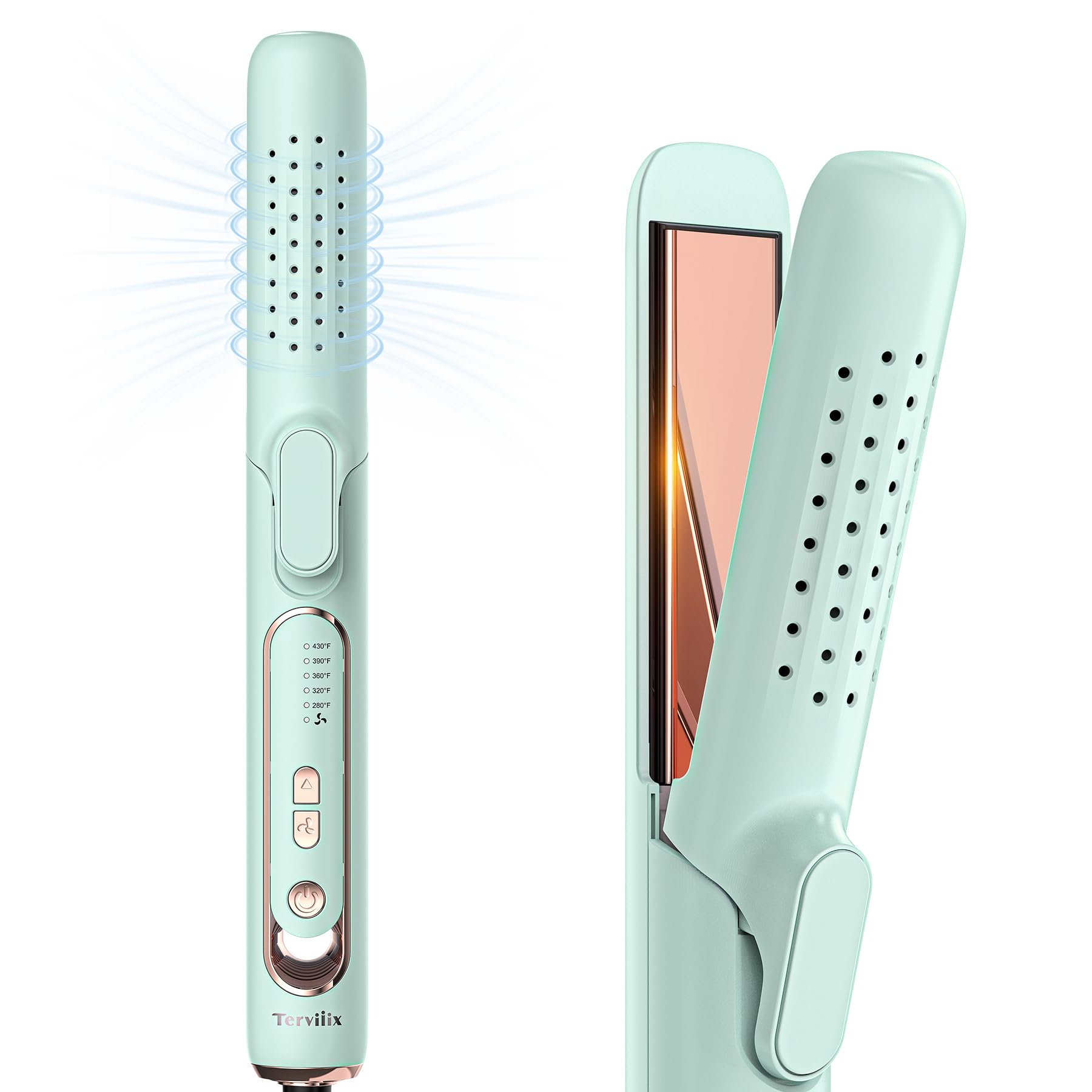 Foto 2 pulgar | Plancha De Pelo Terviiix Titanium Flat Iron 360° Airflow - Venta Internacional.