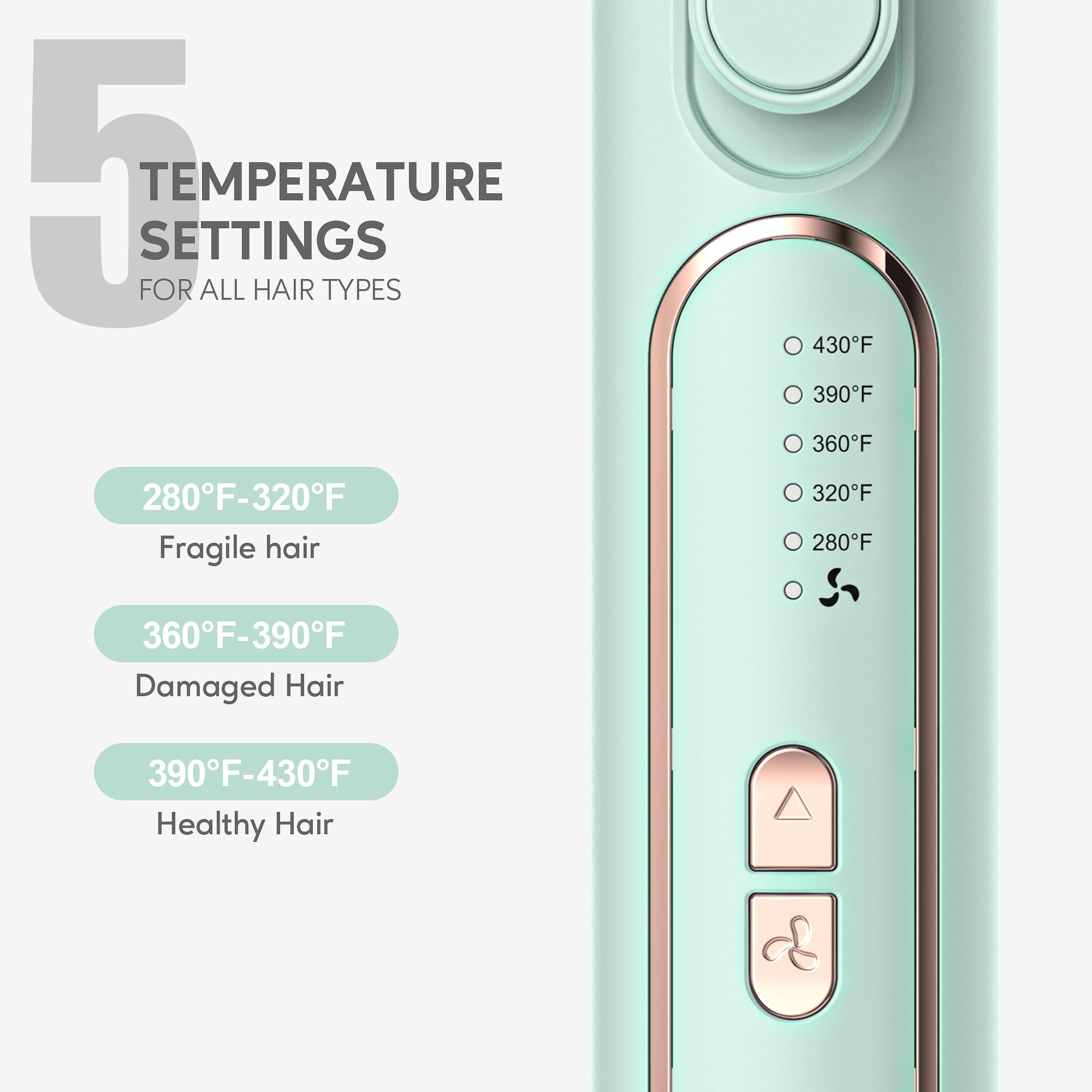 Foto 3 pulgar | Plancha De Pelo Terviiix Titanium Flat Iron 360° Airflow - Venta Internacional.
