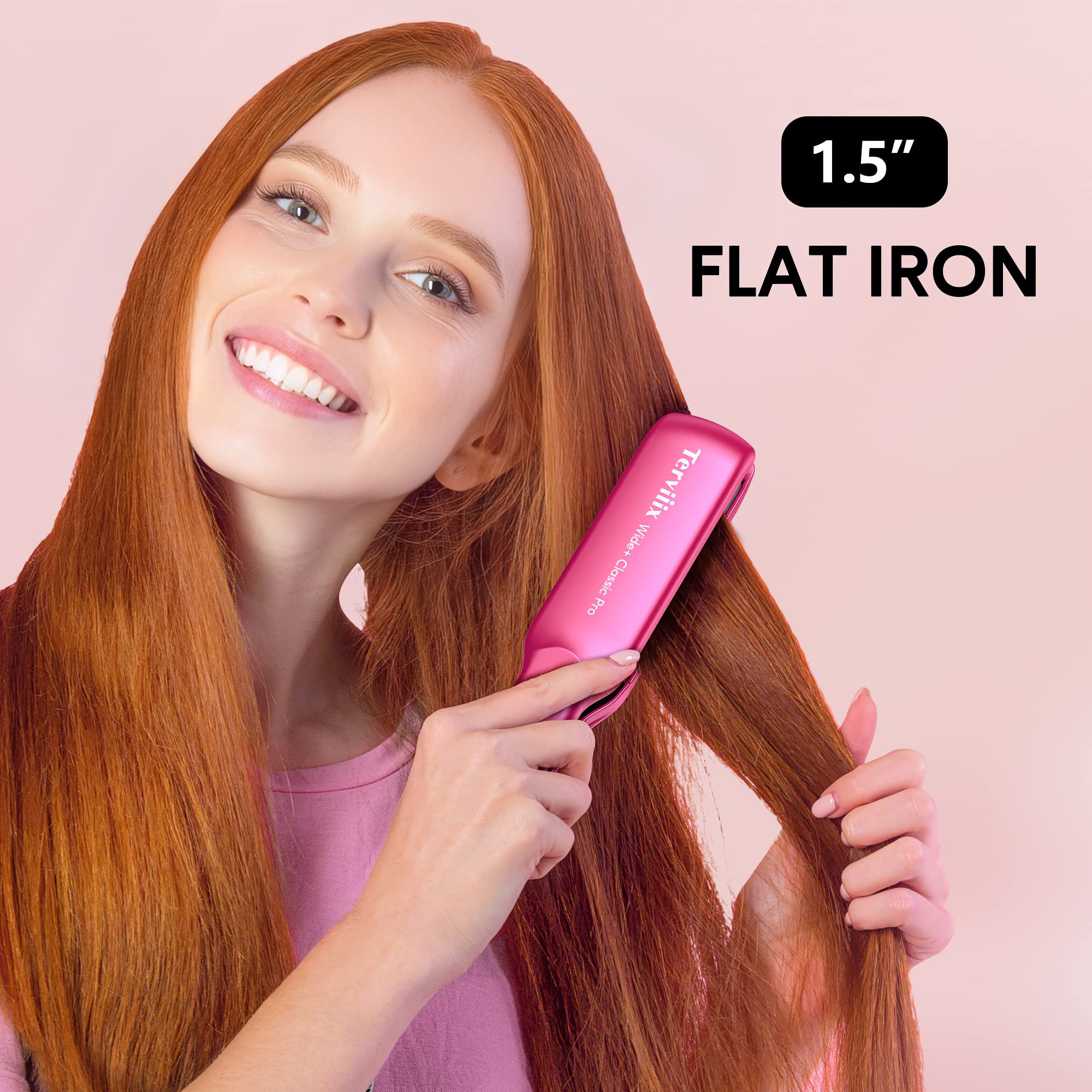Foto 6 | Plancha De Pelo Terviiix Ceramic De 3,8 Cm De Ancho, Color Rosa - Venta Internacional.
