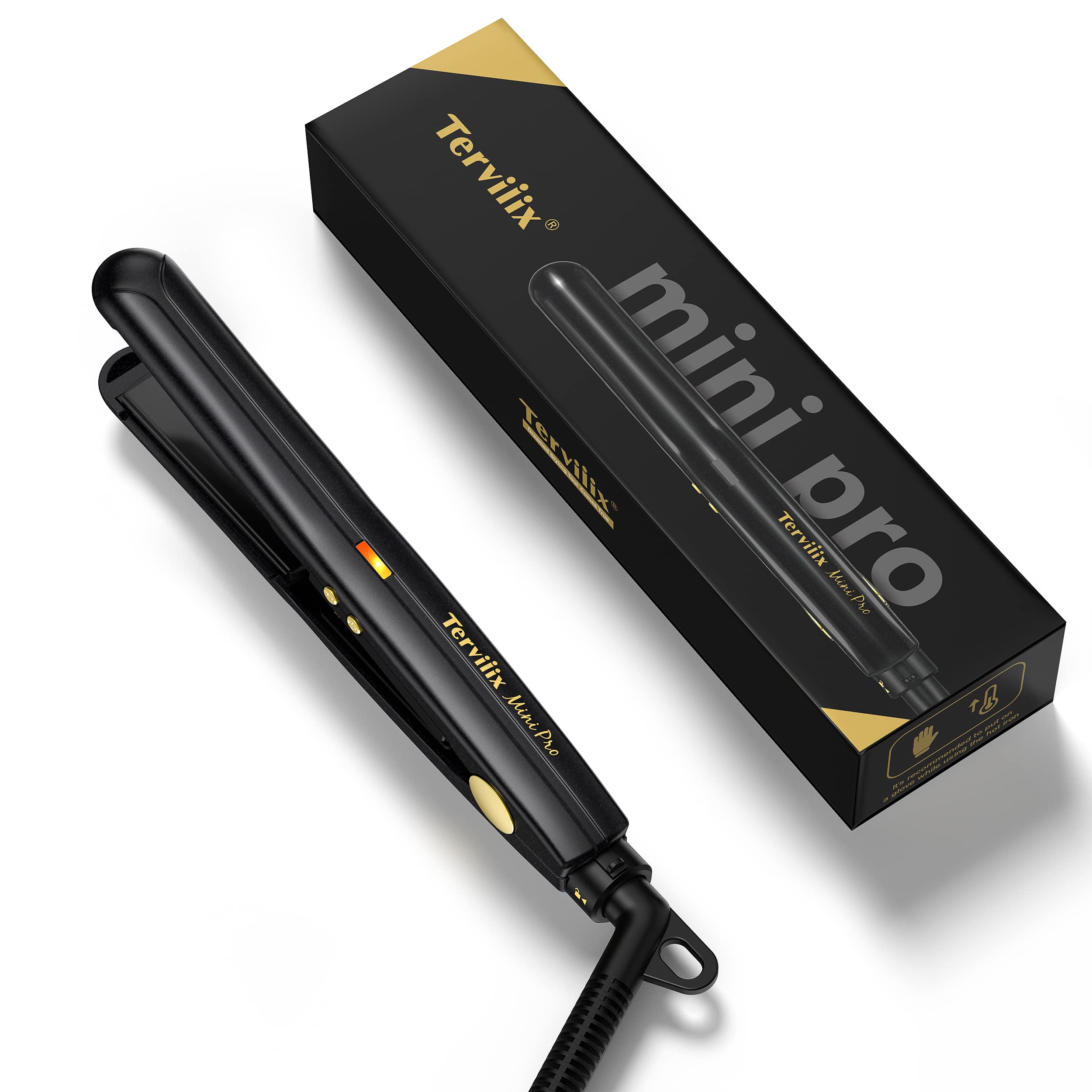 Plancha Terviiix Mini De Cerámica Con Temperatura Regulable, 1,3 Cm - Venta Internacional.