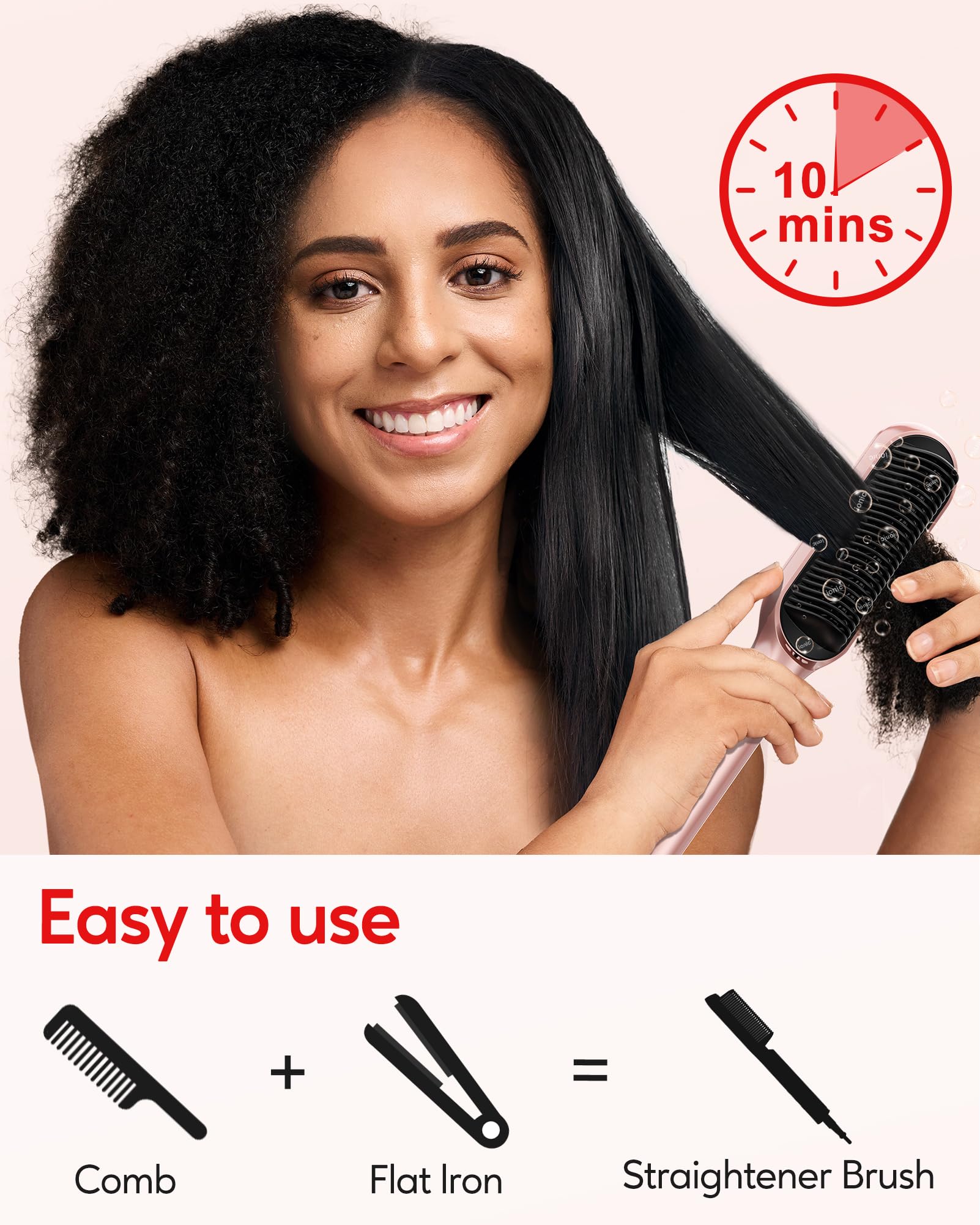 Foto 3 pulgar | Cepillo Alisador De Pelo Terviiix Frizz Buster Ionic 450°f - Venta Internacional.