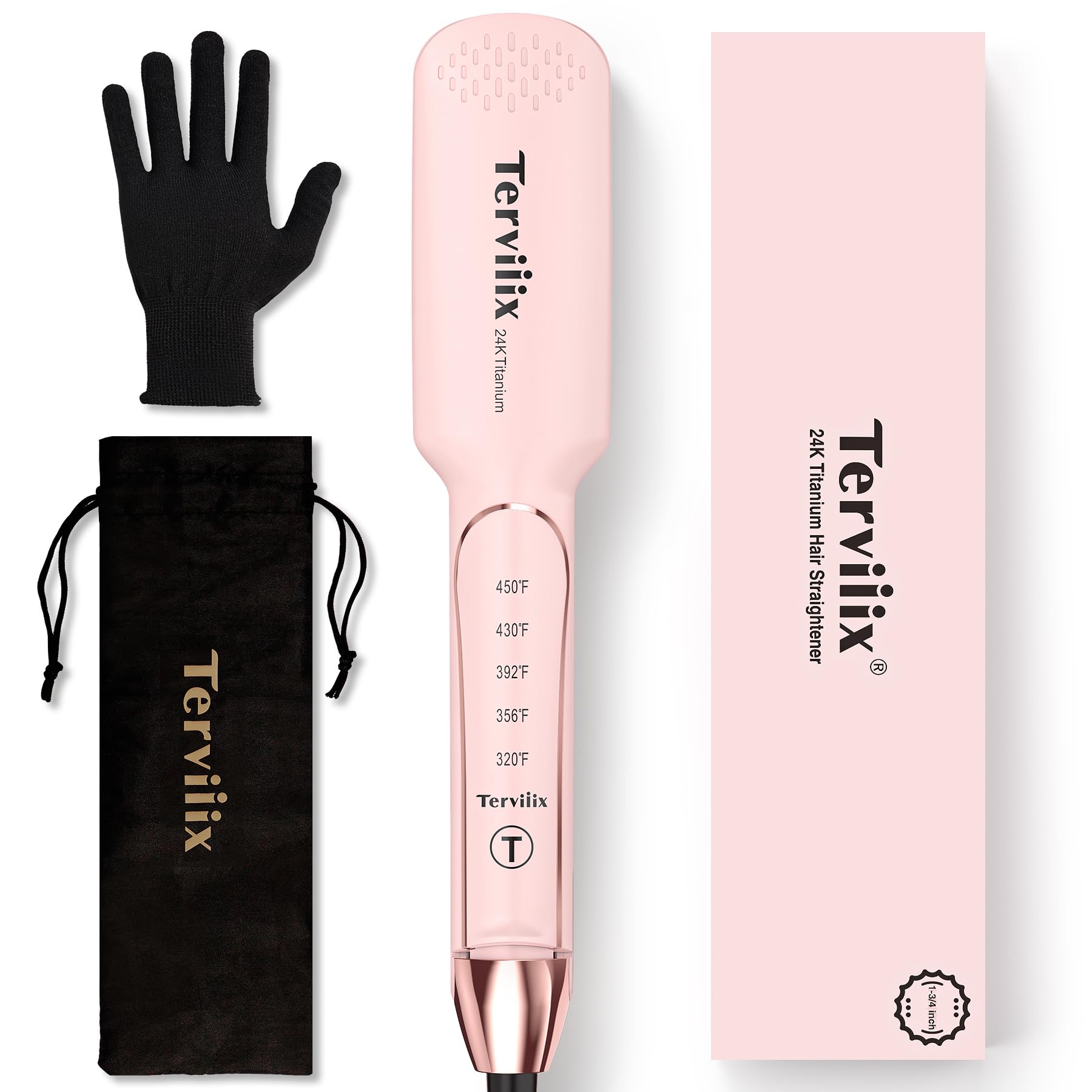 Plancha Alisadora De Pelo Terviiix Titanium Arc De 1.75 Pulgadas - Venta Internacional.