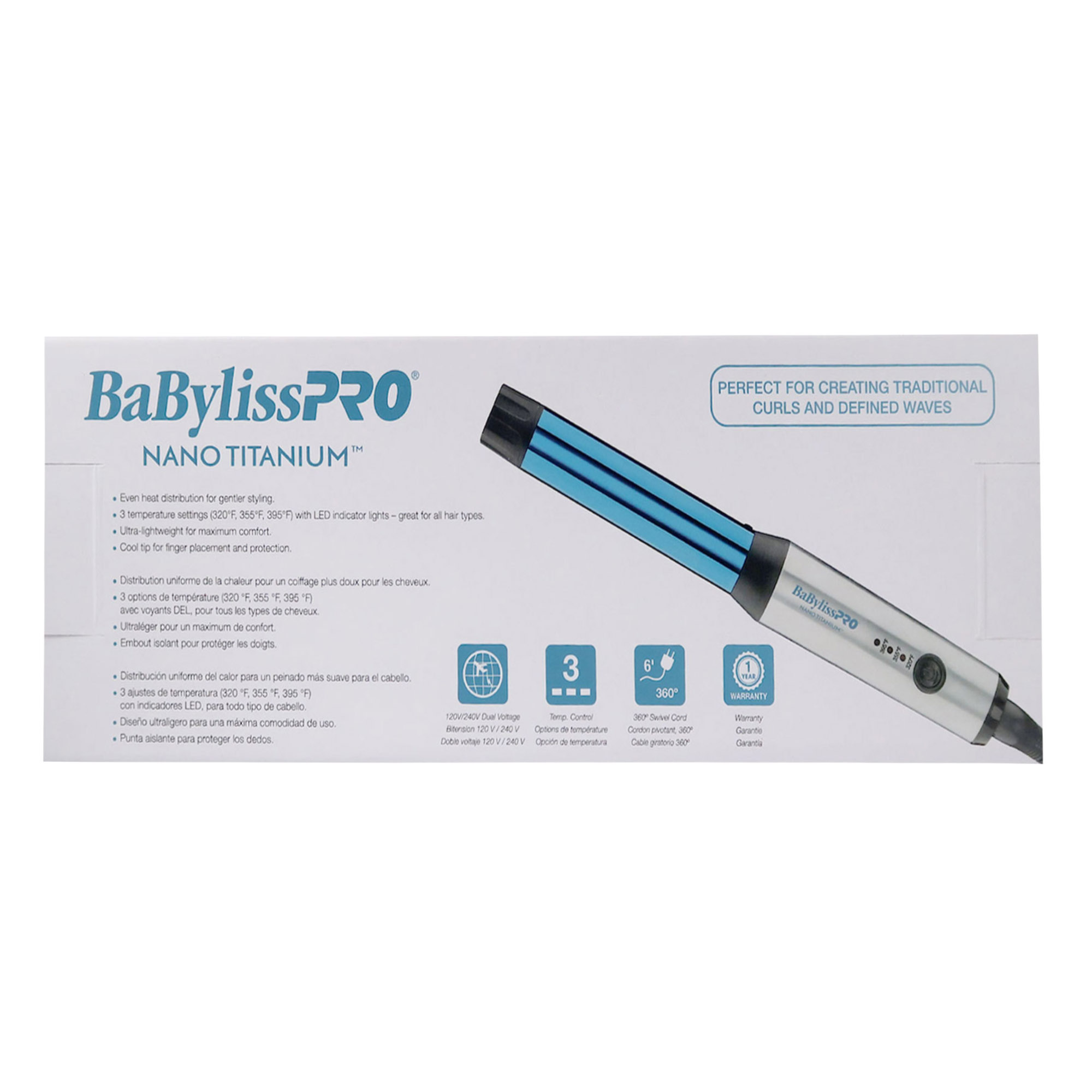 Foto 6 pulgar | Plancha Y Rizador Babyliss Pro Prima 3000 Nano Titani - Venta Internacional.