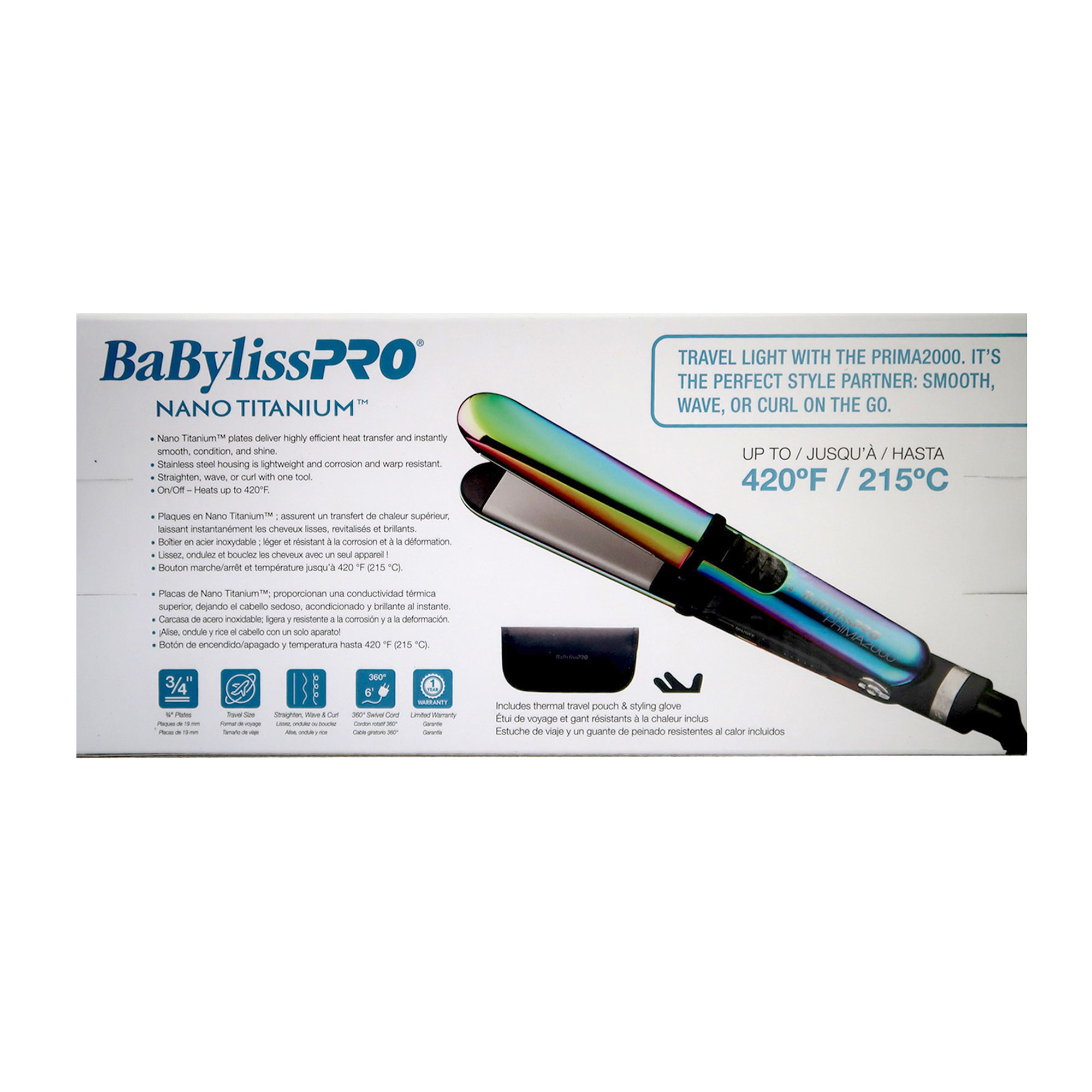 Foto 6 pulgar | Plancha Babyliss Pro Nano Titanium 1 Y Mini 3/4 Prima2000 - Venta Internacional.