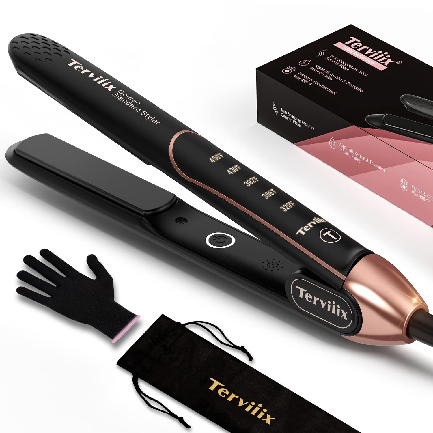 Plancha de Cabello Terviiix 450°F Cerámica - Venta Internacional
