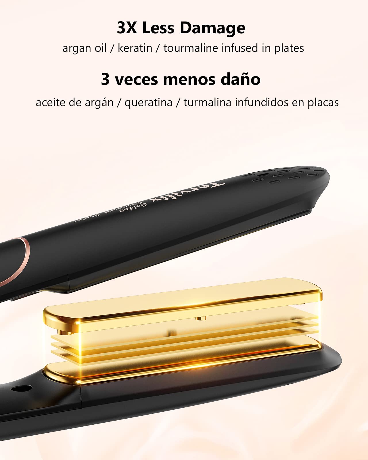 Foto 3 pulgar | Plancha de Cabello Terviiix 450°F Cerámica - Venta Internacional
