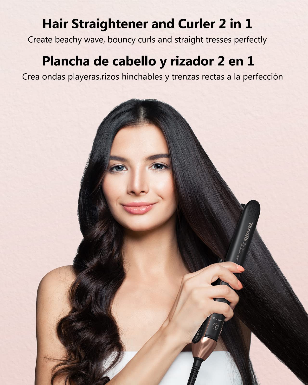 Foto 7 pulgar | Plancha de Cabello Terviiix 450°F Cerámica - Venta Internacional