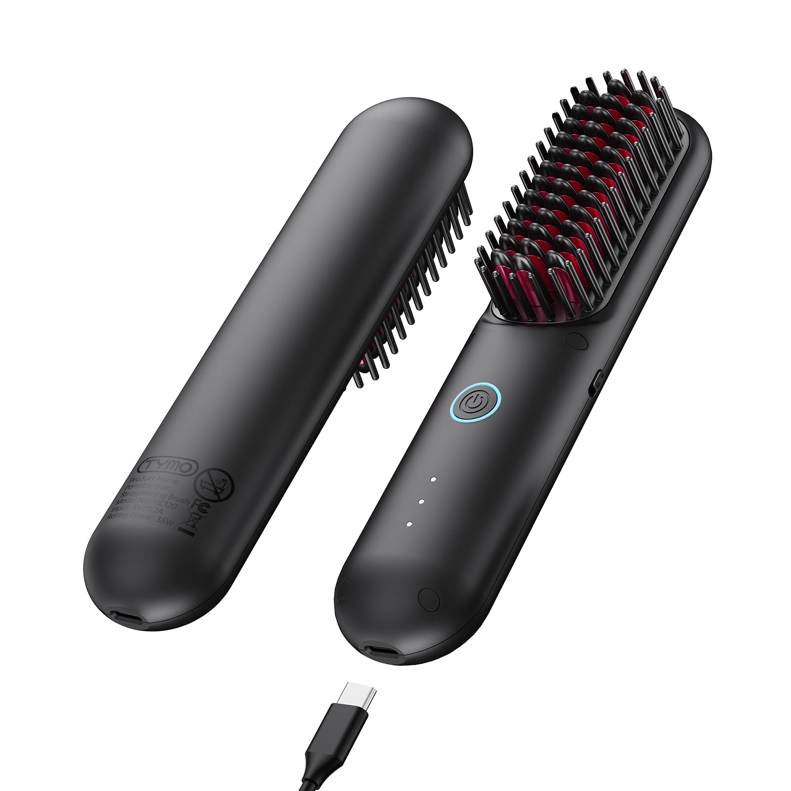 Foto 1 | Cepillo Alisador De Pelo Inalámbrico Tymo Porta Eco Black - Venta Internacional.