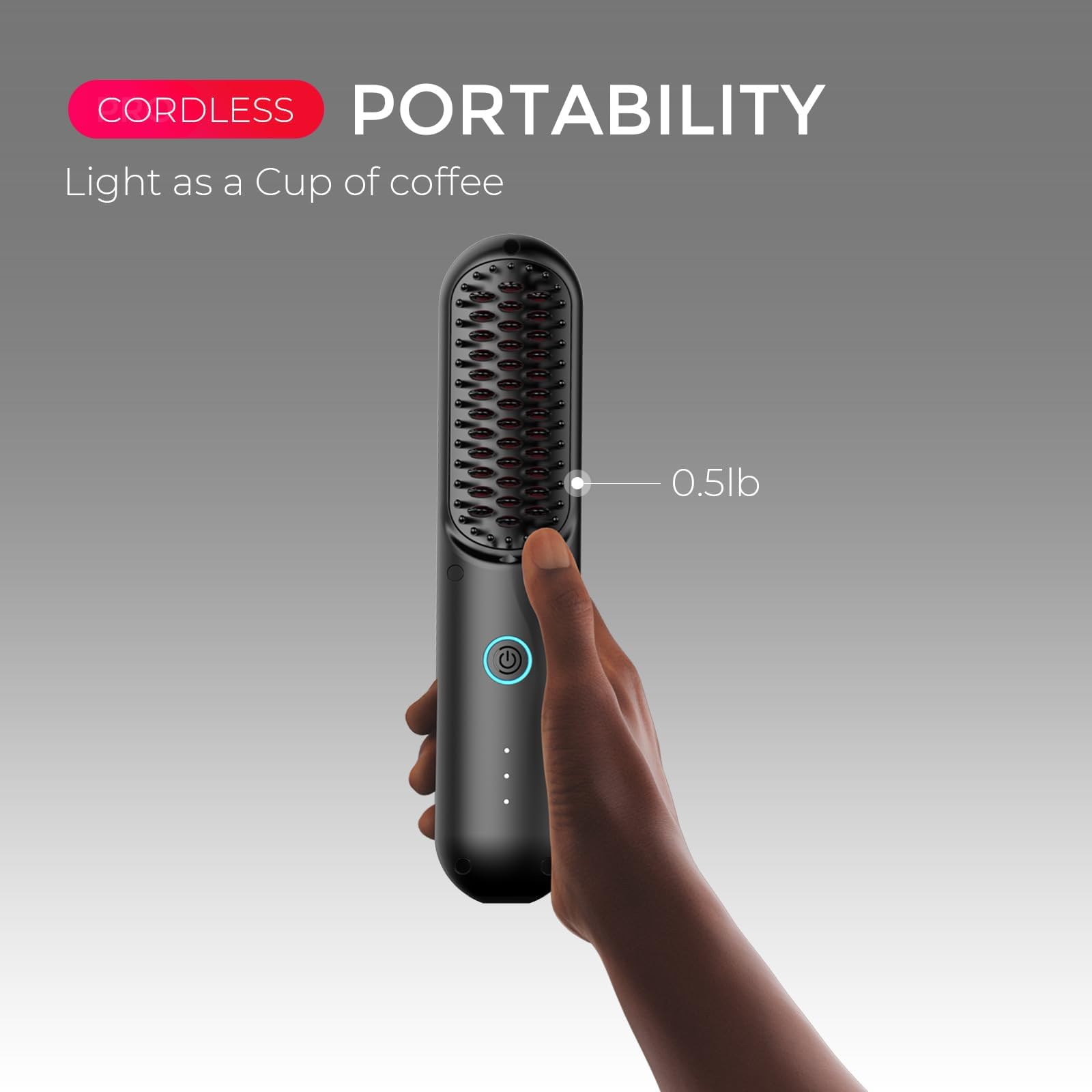 Foto 5 | Cepillo Alisador De Pelo Inalámbrico Tymo Porta Eco Black - Venta Internacional.