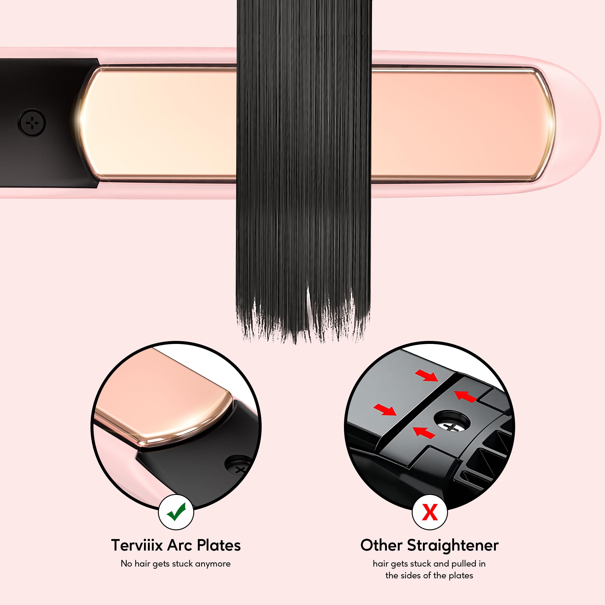Foto 6 pulgar | Plancha de Pelo y Rizador Terviiix Titanium Rosa 2 en 1 - Venta Internacional