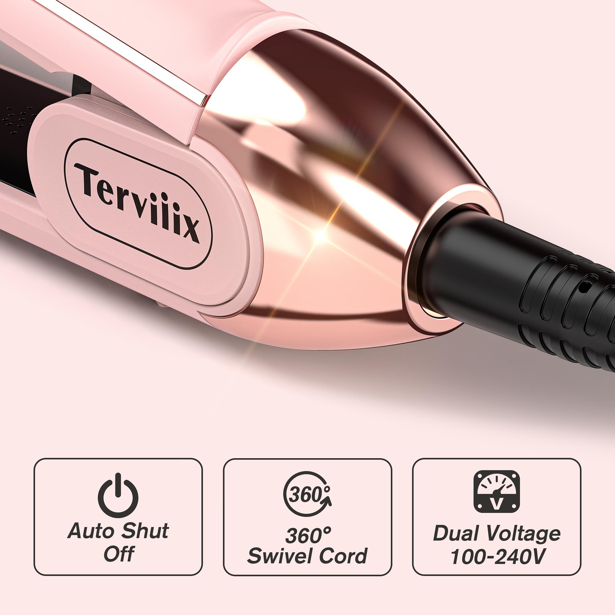 Foto 7 pulgar | Plancha de Pelo y Rizador Terviiix Titanium Rosa 2 en 1 - Venta Internacional