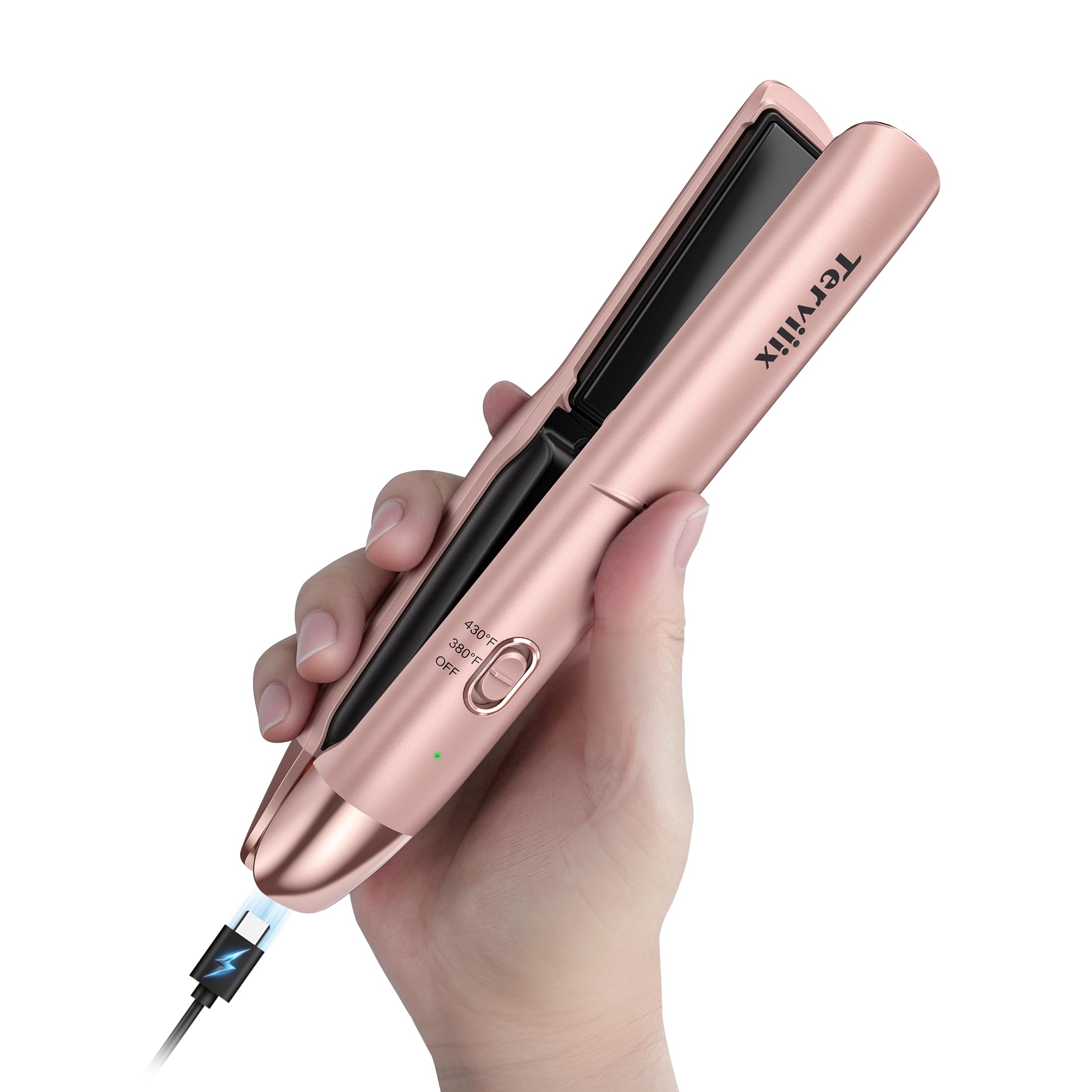 Foto 1 | Plancha de Pelo Inalámbrica Terviiix Portable 430°F con Aceite de Argán - Venta Internacional