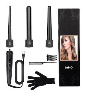Foto 1 | Plancha Rizadora De Cabello 3 En 1 + Guante Protector Peine Clip Negro