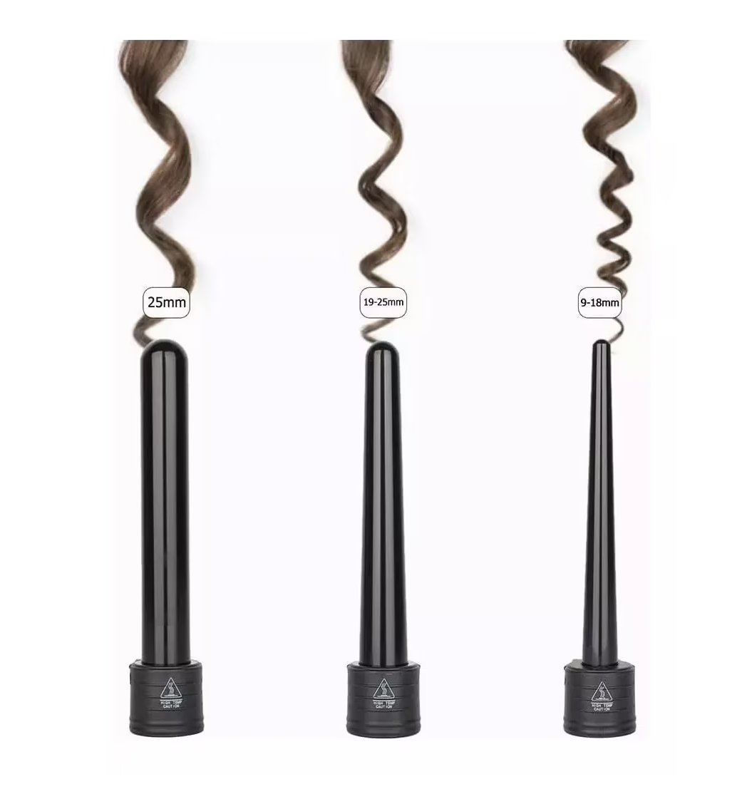 Foto 3 pulgar | Plancha Rizadora De Cabello 3 En 1 + Guante Protector Peine Clip Negro