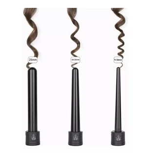 Foto 2 | Plancha Rizadora De Cabello 3 En 1 + Guante Protector Peine Clip Negro