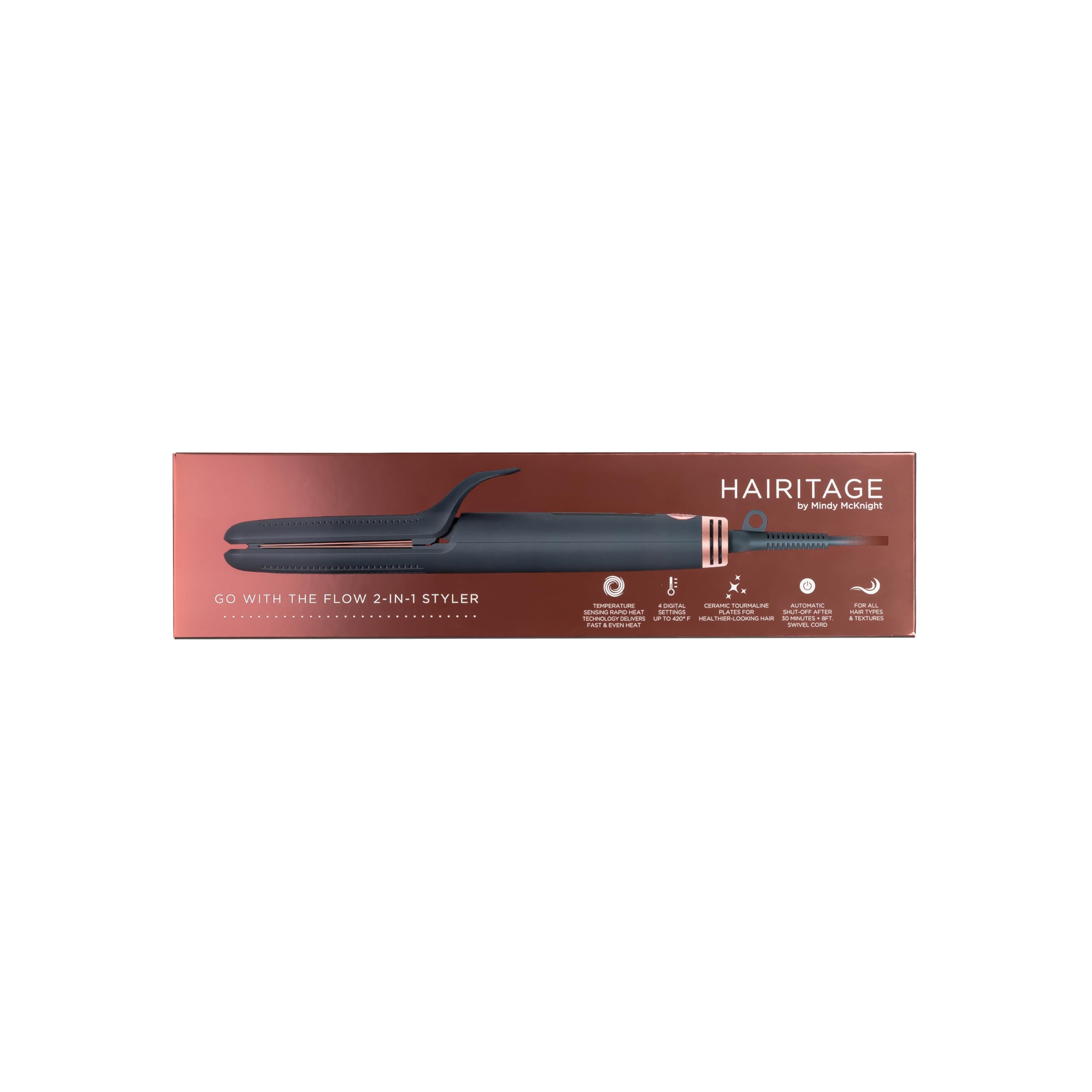 Foto 5 pulgar | Plancha Alisadora Y Rizador De Pelo Hairitage Go With The Flow - Venta Internacional.