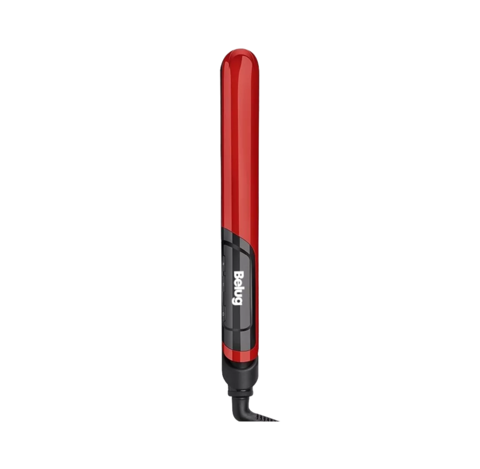 Plancha De Pelo 2 En 1 Alisador Y Rizador Cerámica Digital, Negro/rojo Belug