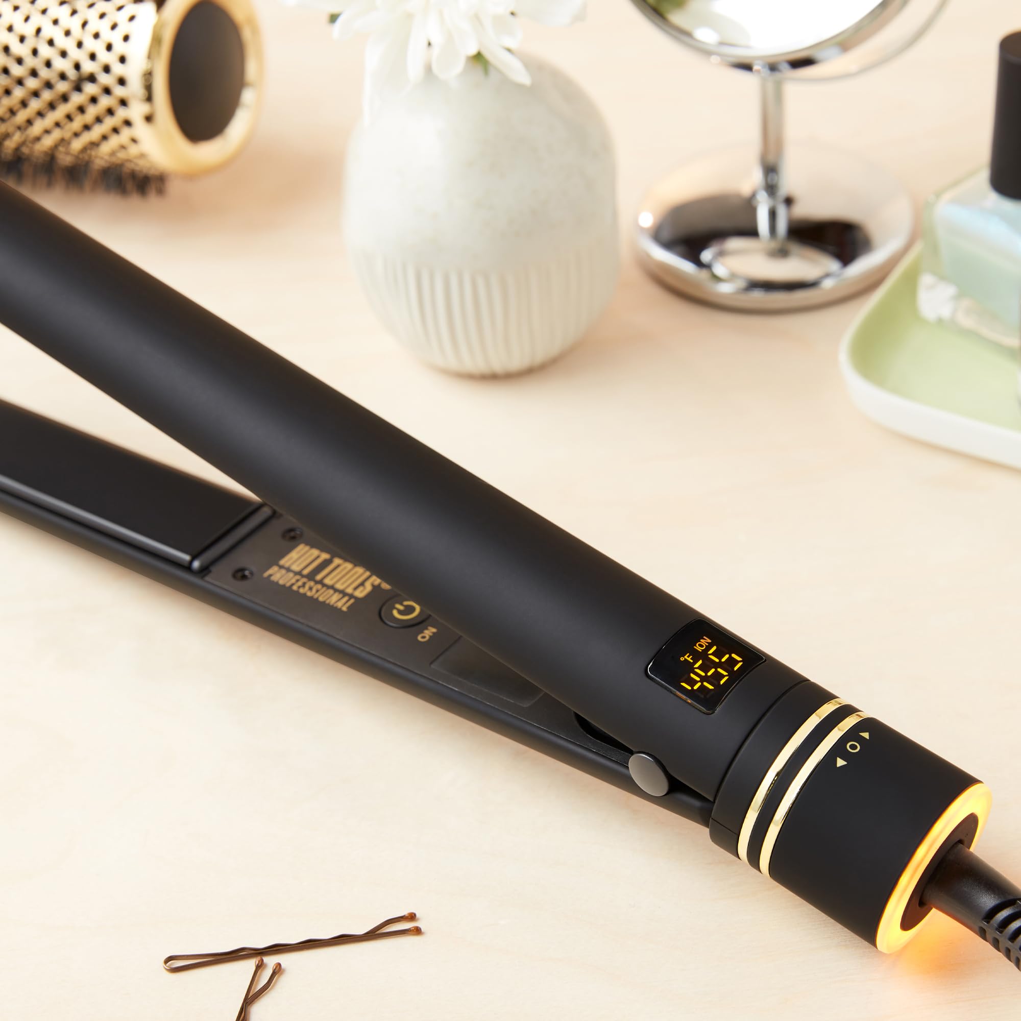 Foto 4 pulgar | Plancha Hot Tools Pro Artist Black Gold Evolve Ionic - Venta Internacional.