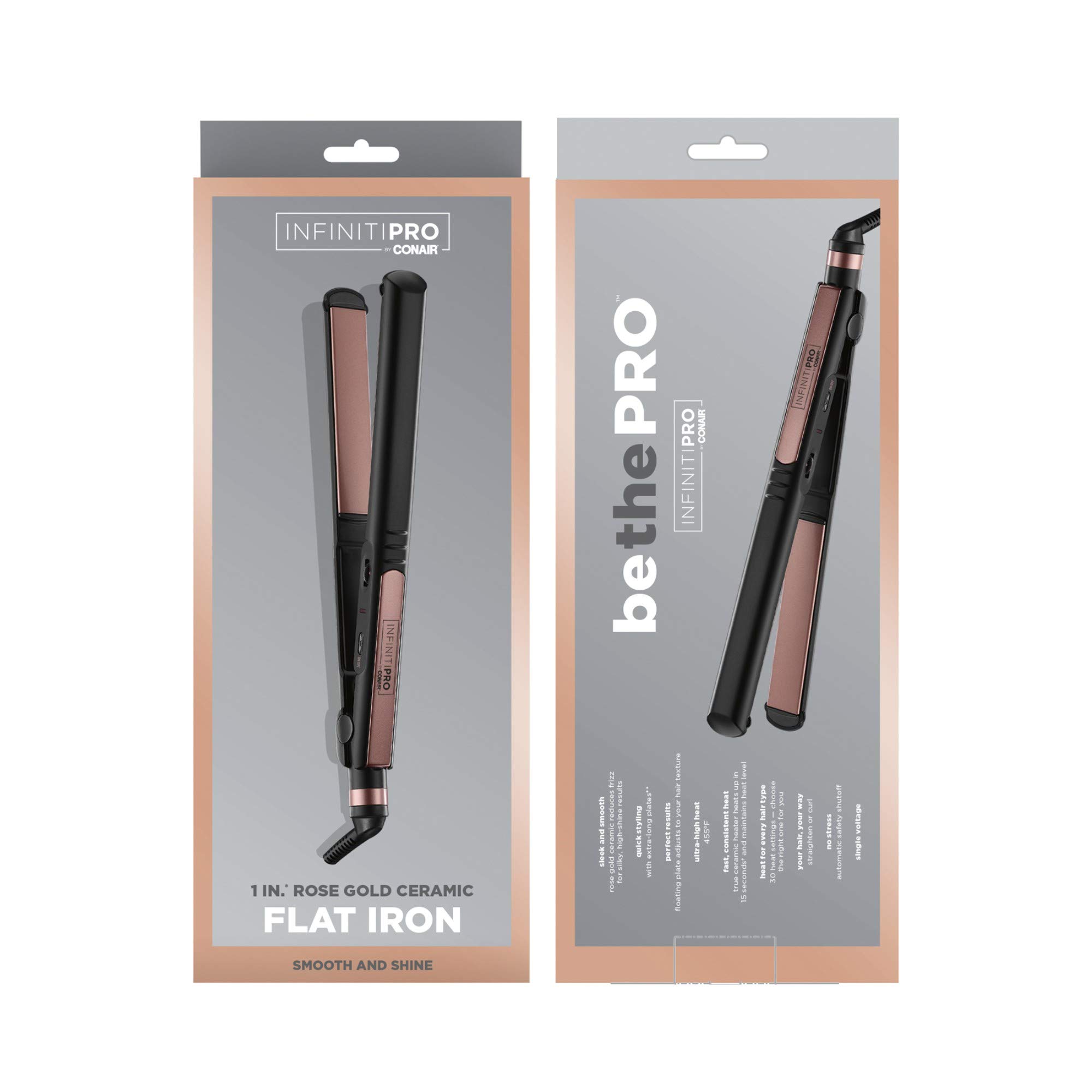 Foto 8 pulgar | Plancha Conair Infinitipro De Cerámica Dorada Rosa De 2,54 Cm - Venta Internacional.