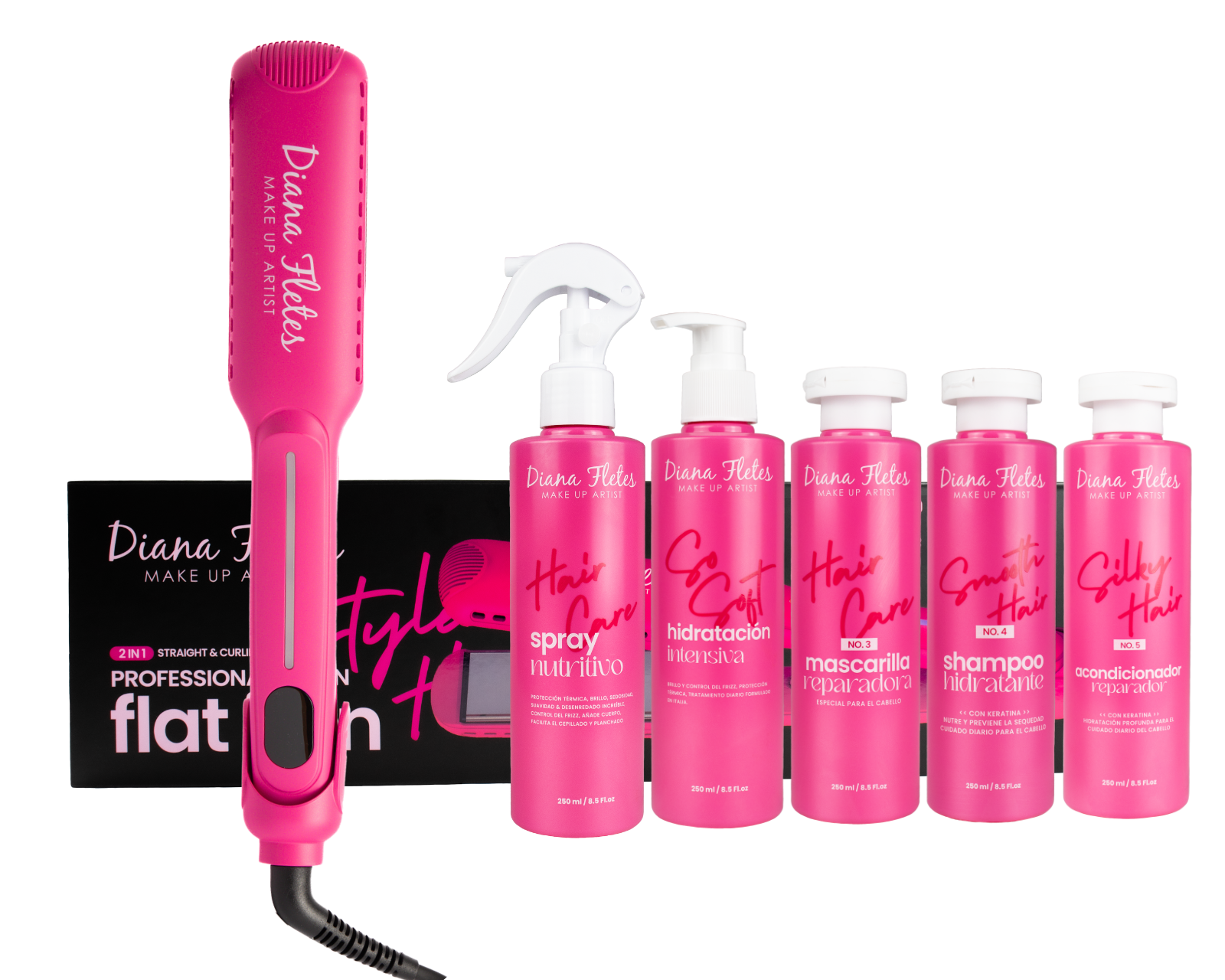 Foto 2 pulgar | Kit Plancha + Hair Care Diana Fletes