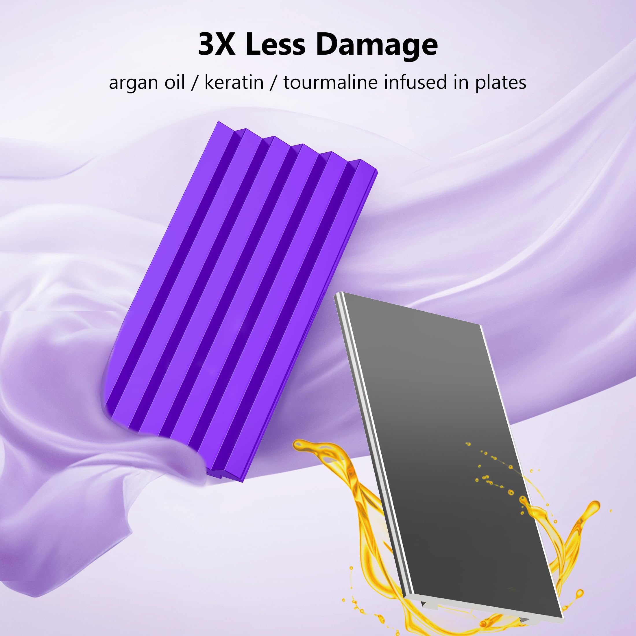 Foto 3 pulgar | Hair Crimper Terviiix Plancha De Pelo Con 4 Planchas, Color Morado - Venta Internacional.