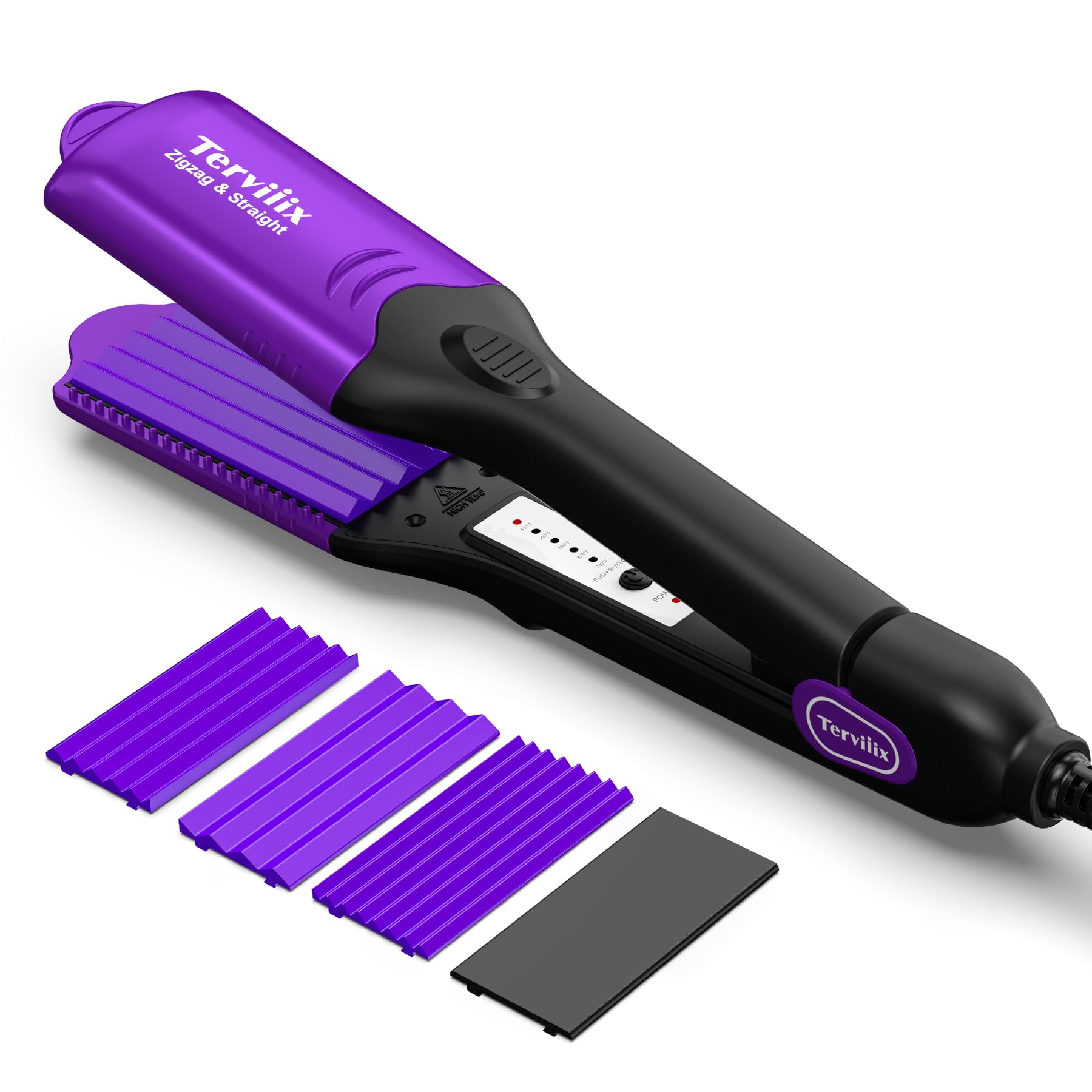 Foto 7 pulgar | Hair Crimper Terviiix Plancha De Pelo Con 4 Planchas, Color Morado - Venta Internacional.