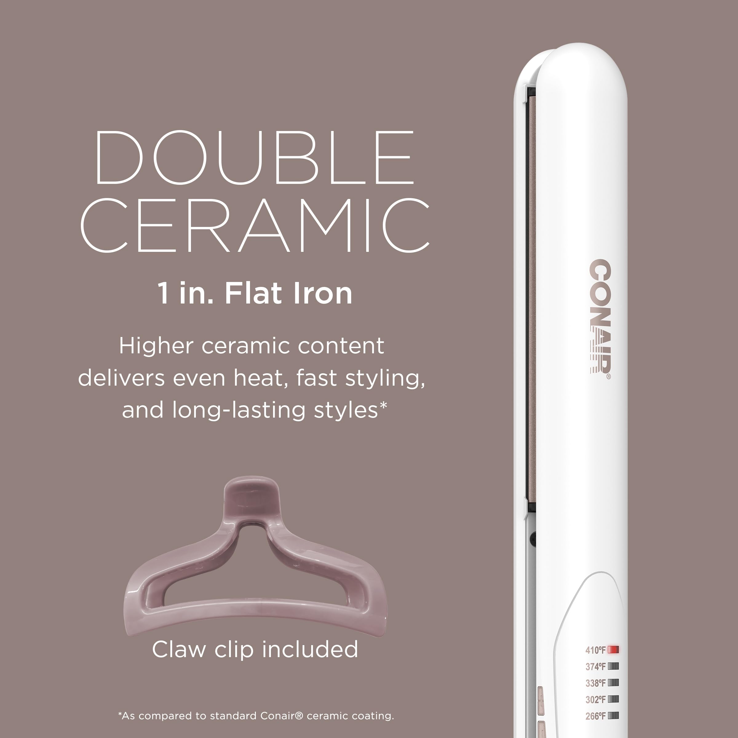 Foto 3 pulgar | Plancha de Pelo Flat Iron Conair de Doble Cerámica- Venta Internacional
