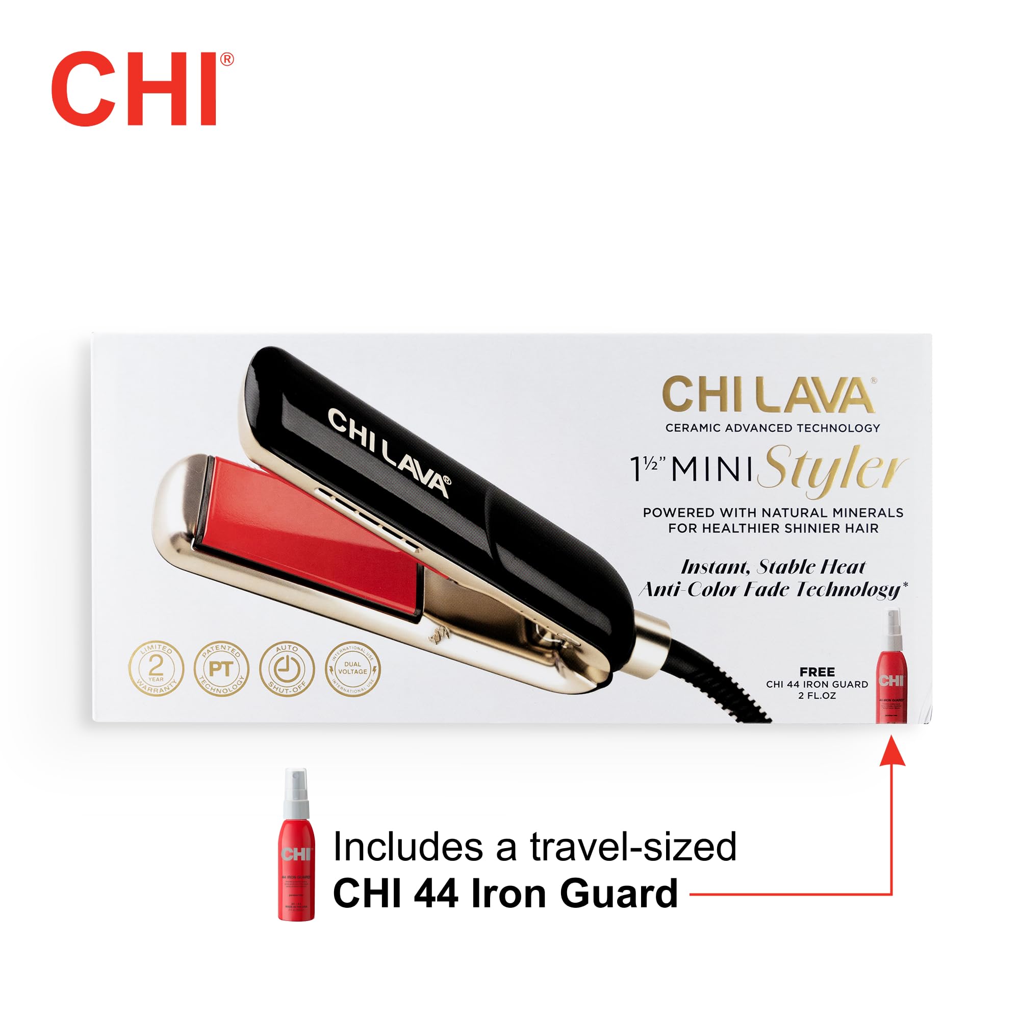 Foto 6 pulgar | Plancha De Pelo Chi Lava Ministyler De Cerámica De 1.5 Pulgadas - Venta Internacional.