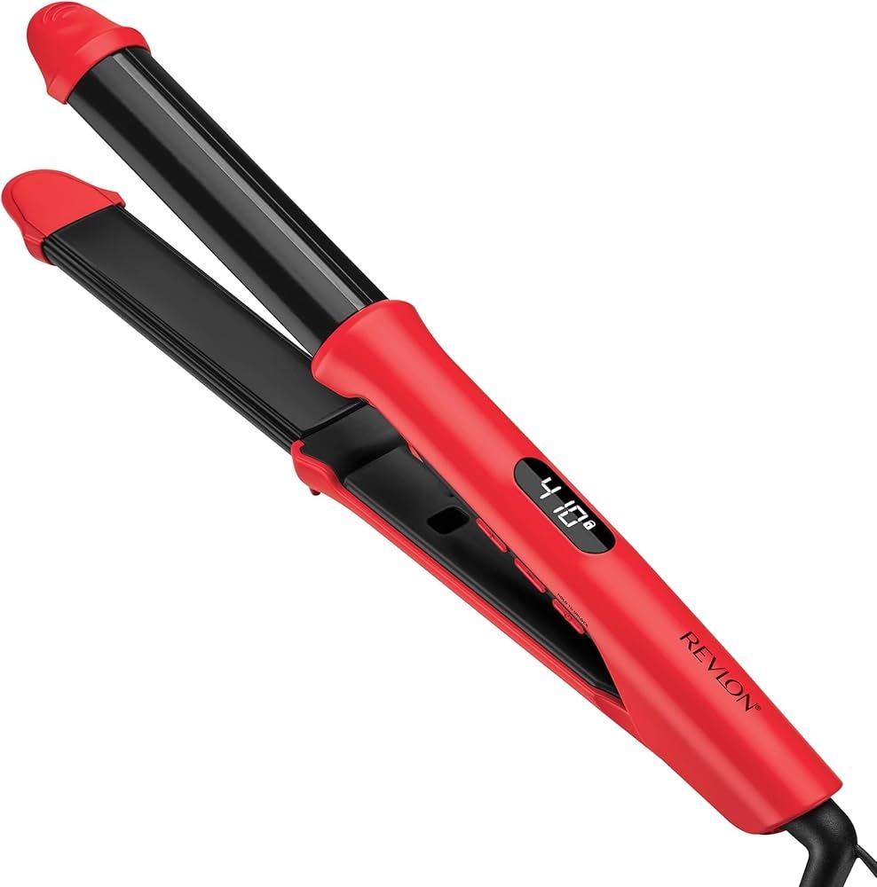 Foto 2 pulgar | Estilizadora De Cabello Revlon Rvst2214la1 2 En 1 Multiplier Con 9 Config De Temperatura Roja/negro