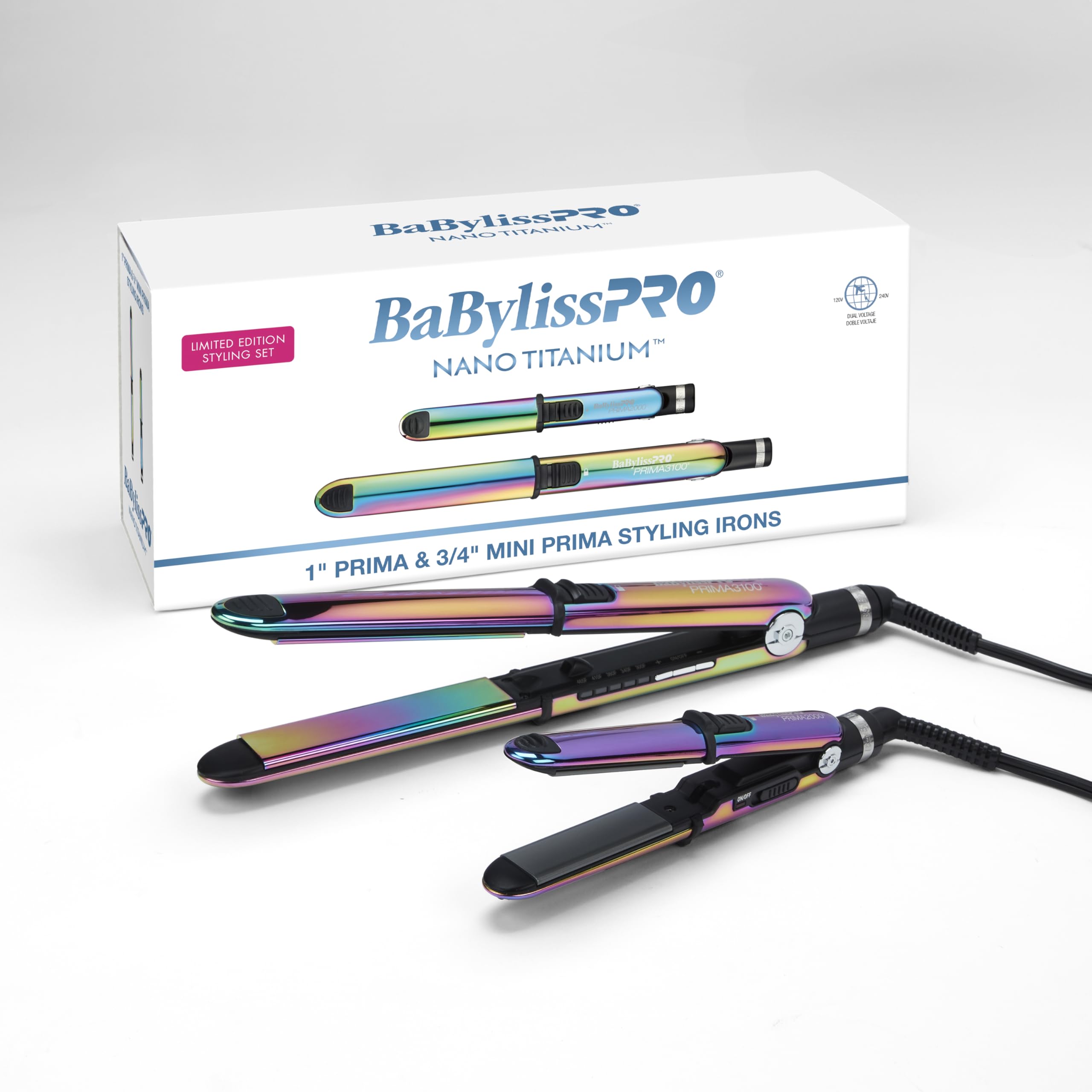 Foto 2 pulgar | Planchas De Peinado Babylisspro Nano Titanium Iridiscente Prima - Venta Internacional.