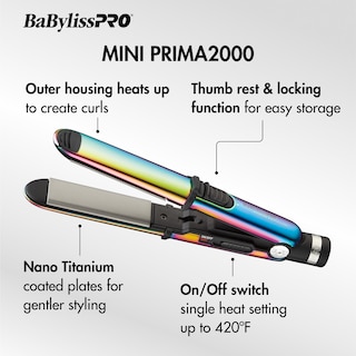 Foto 3 | Planchas De Peinado Babylisspro Nano Titanium Iridiscente Prima - Venta Internacional.