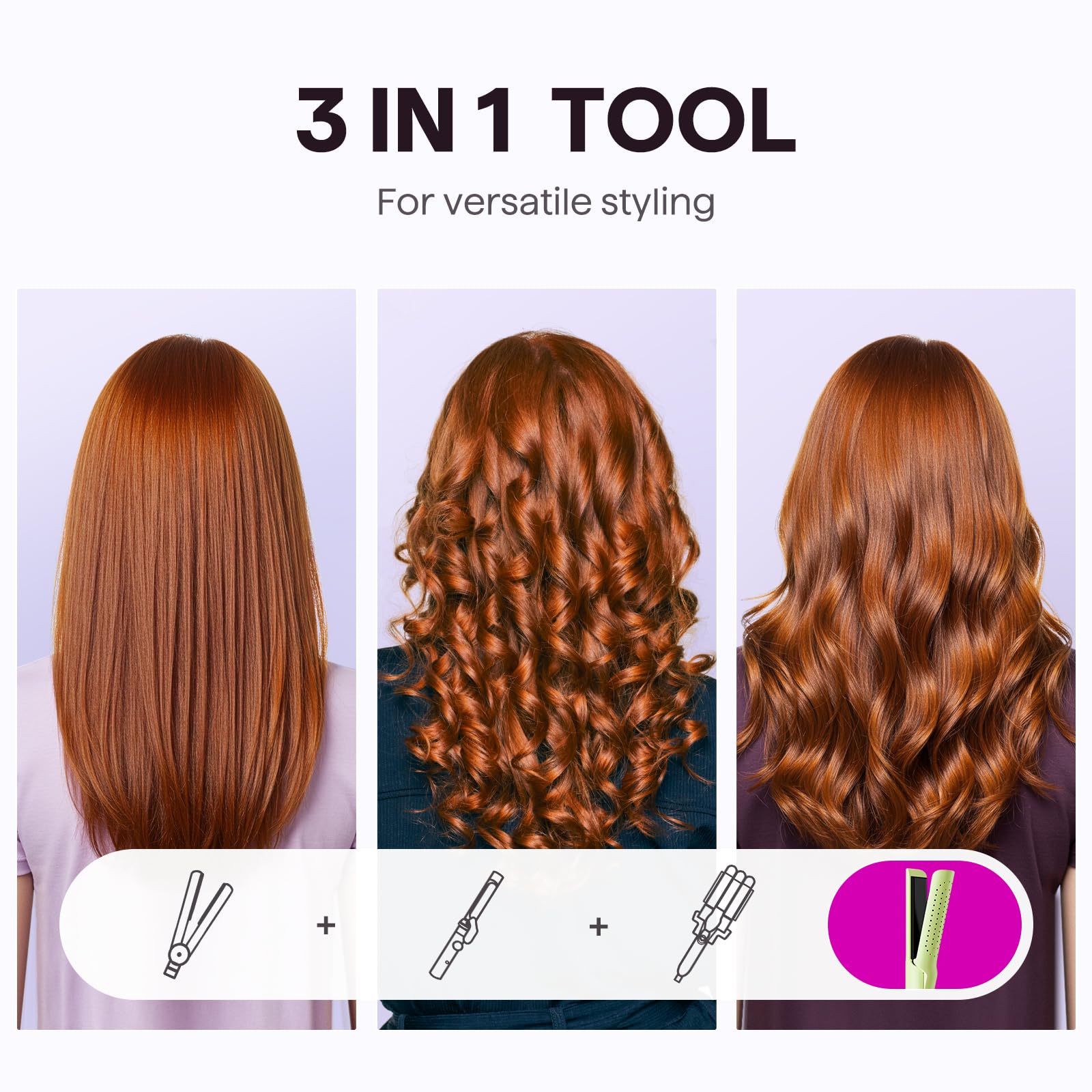 Foto 3 pulgar | Curling Iron Wavytalk Airflow Styler Cool Curl 2 En 1 1 1 Pulgada - Venta Internacional.