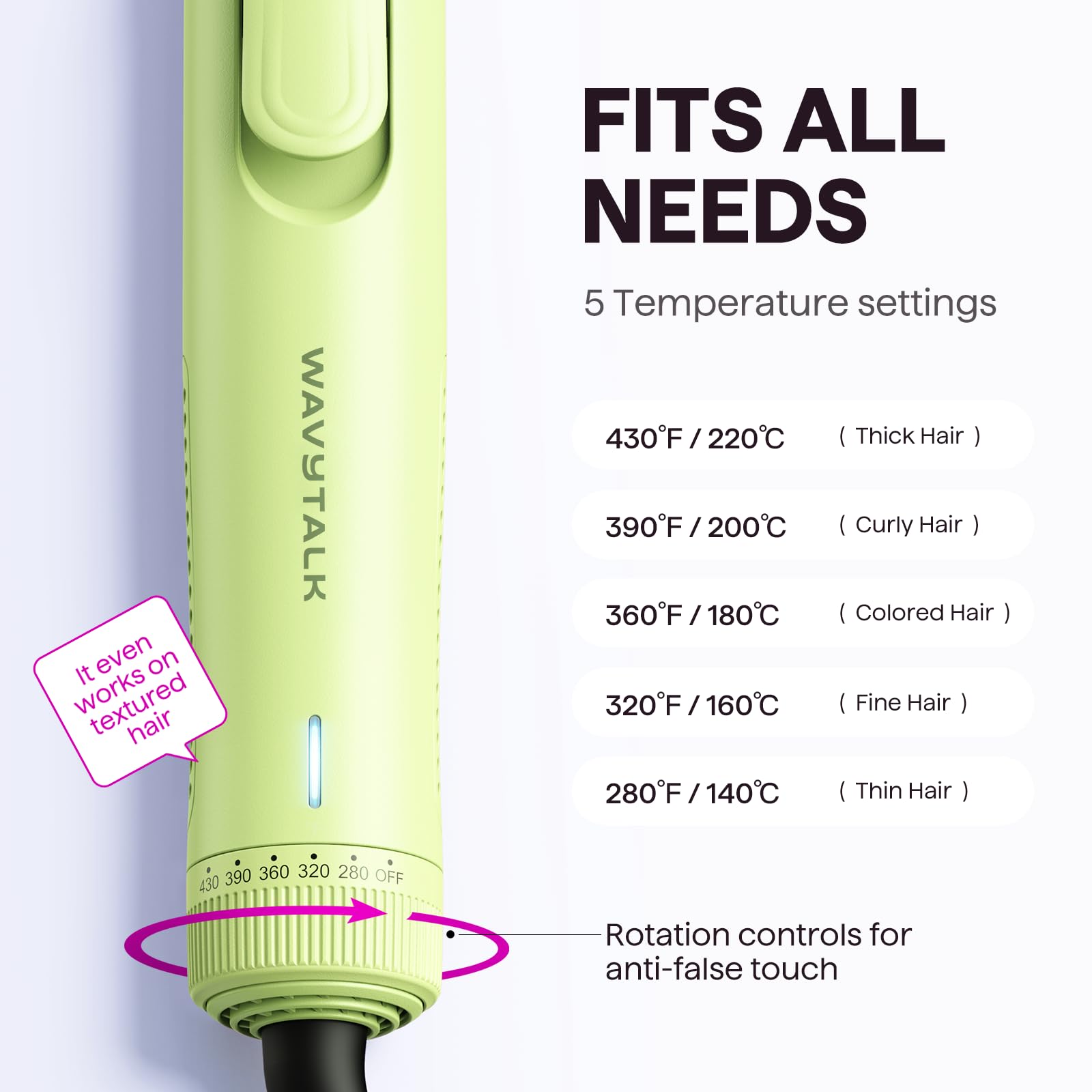 Foto 6 | Curling Iron Wavytalk Airflow Styler Cool Curl 2 En 1 1 1 Pulgada - Venta Internacional.