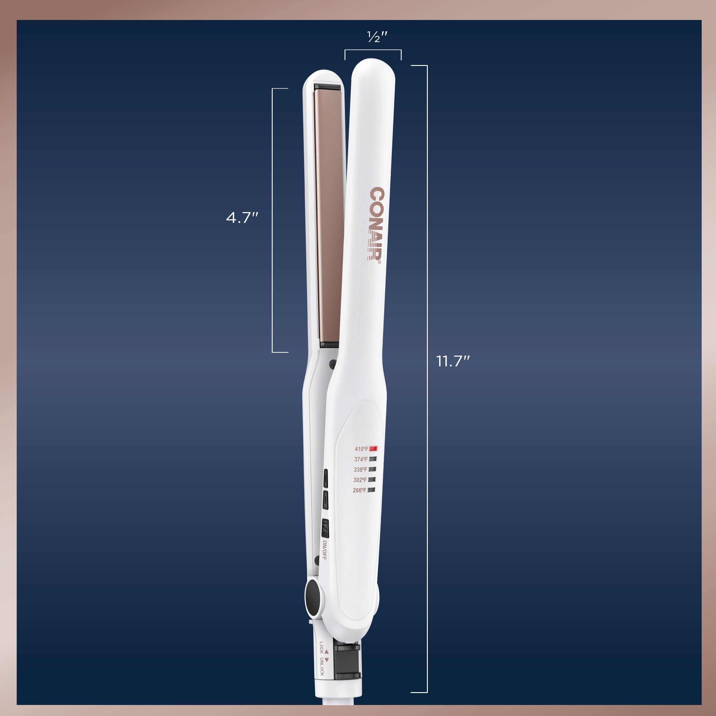 Foto 7 pulgar | Plancha Doble De Cerámica Conair Flat Iron De 1,3 Cm De Ancho - Venta Internacional.