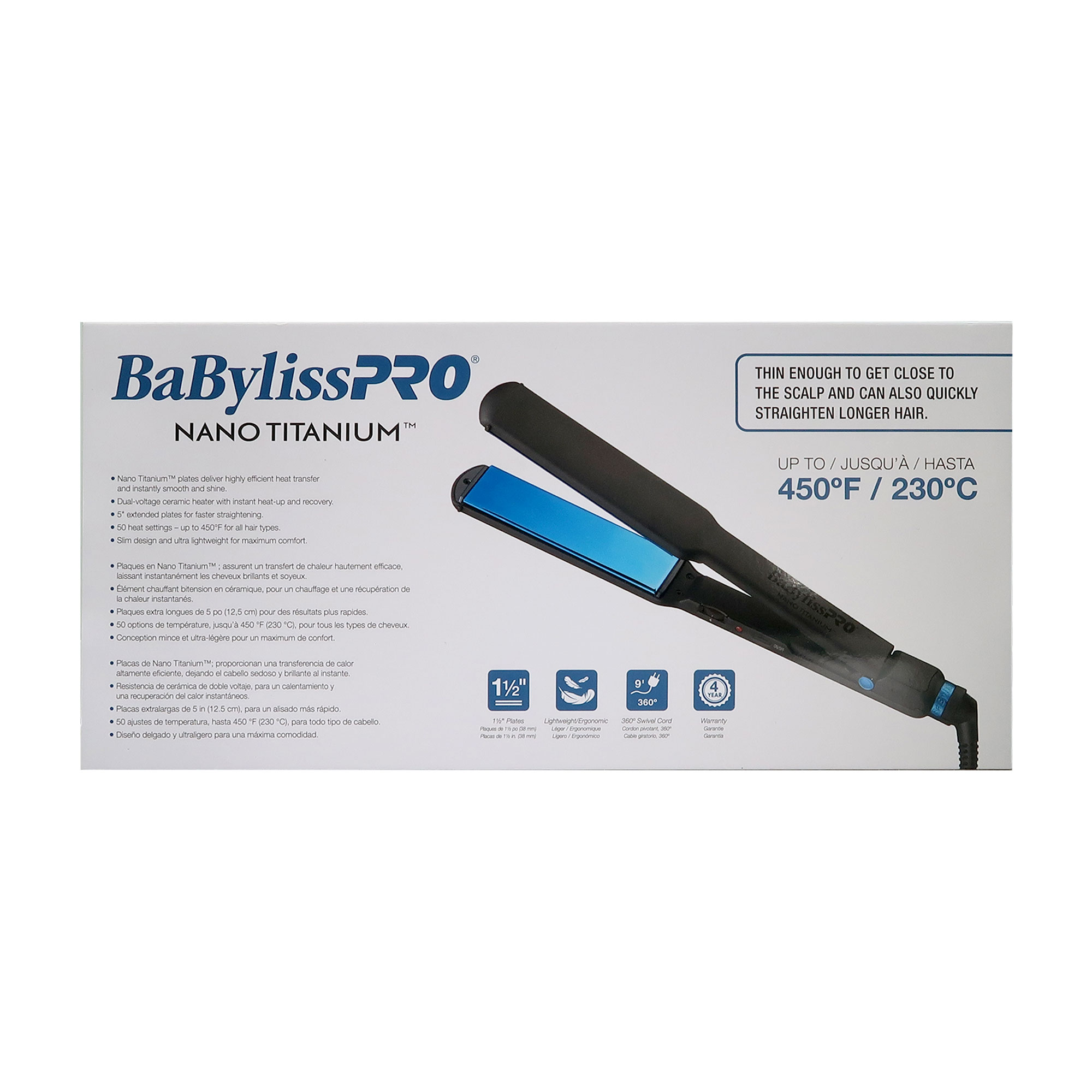 Foto 6 pulgar | Plancha Babyliss Pro Nano Titanium Ultrafina De 1.5 Pulgadas - Venta Internacional.