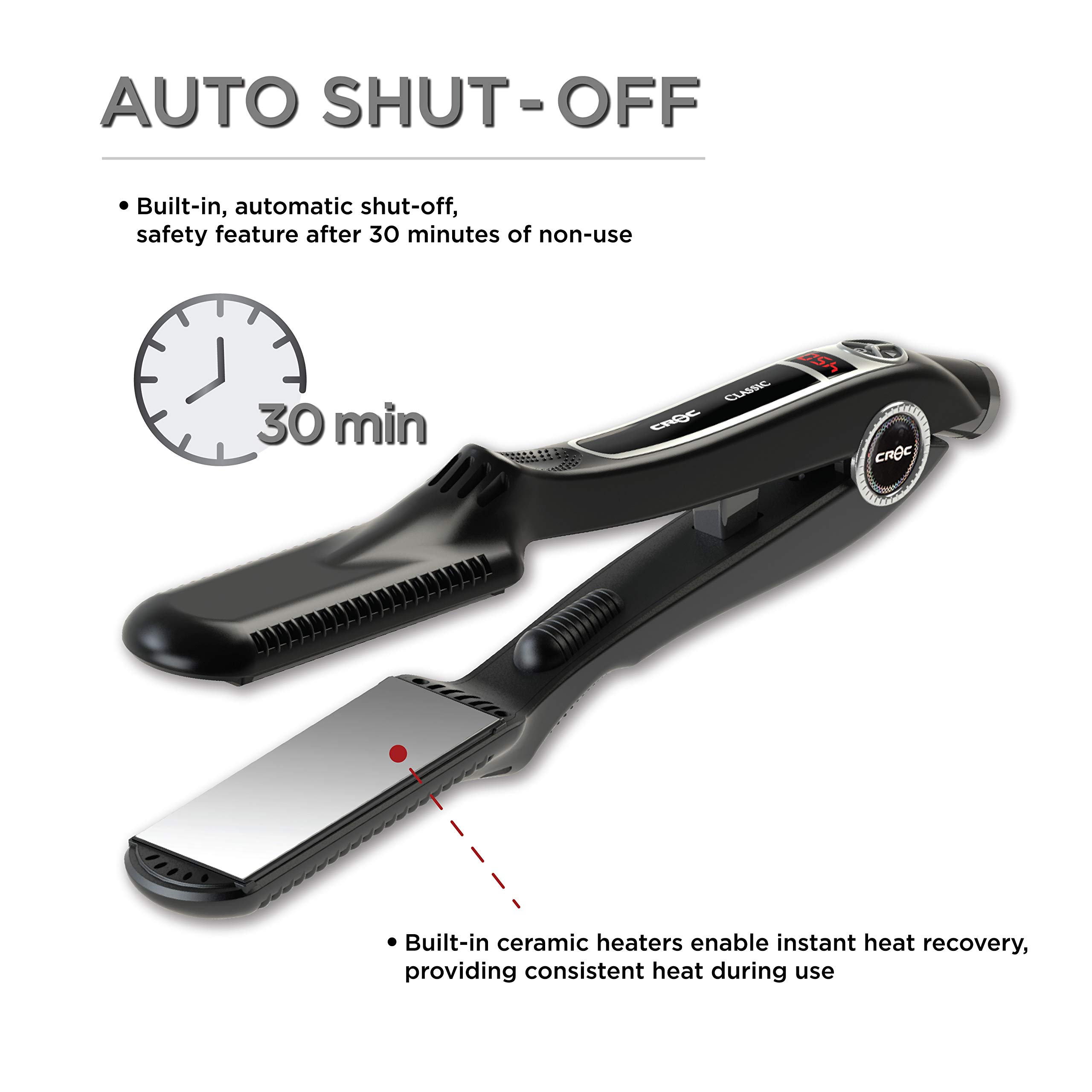 Foto 3 pulgar | Plancha De Pelo Croc Classic Silver Titanium 1.5 Cm - Venta Internacional.