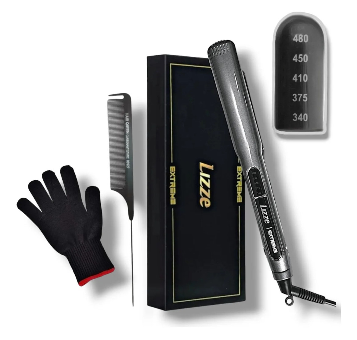 Foto 1 | Plancha De Cabello Profesional Lizze Extreme Pro Original + Guante Y Peine