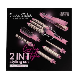Foto 2 | Set Plancha Profesional Infrarroja + Ferro 6 En 1 Sm- 518 Set Light Pink Diana Fletes Titanio Galvanizado