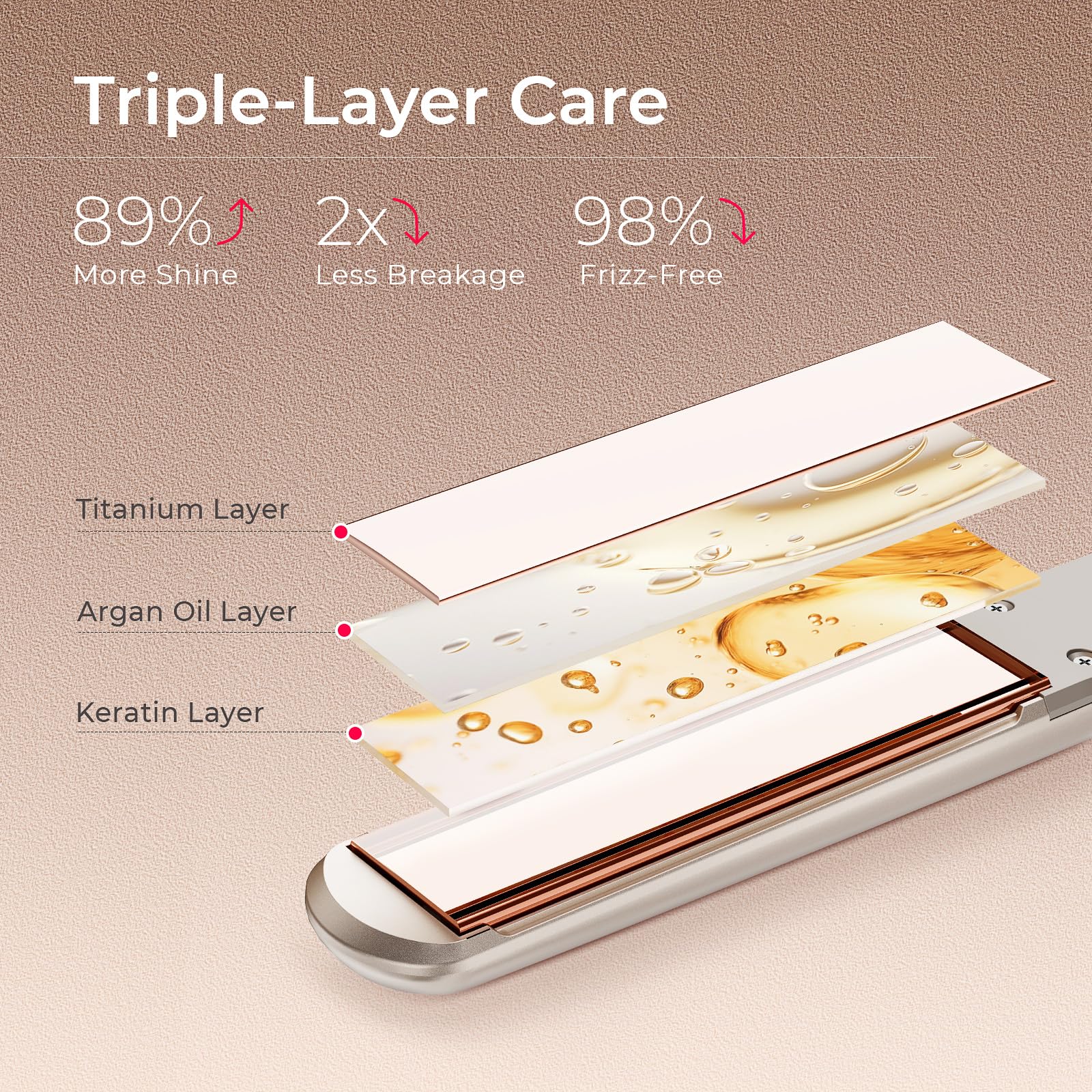 Foto 4 pulgar | Plancha para Cabello Tymo Titanium de 1 Pulgada - Venta Internacional