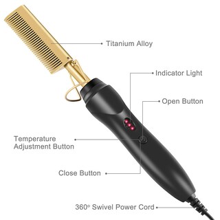 Foto 4 | Plancha Alisadora Para Cabello Seco Y Húmedo Con Peine Caliente Wt-044 - Venta Internacional.