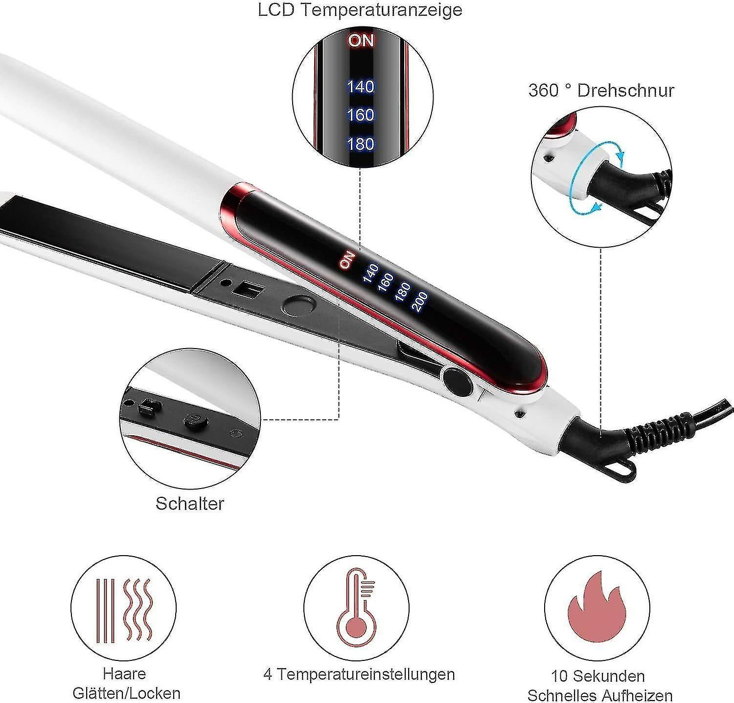 Foto 4 pulgar | Planchas De Pelo Huoguo Professional 2 En 1 Curling Black - Venta Internacional.