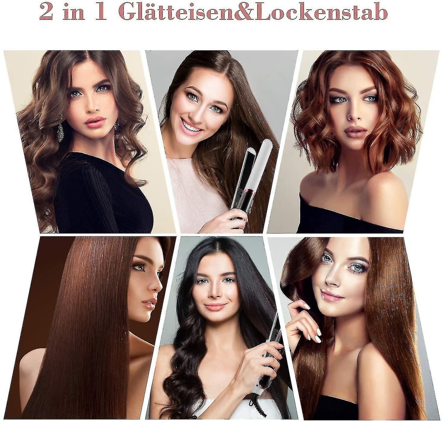 Foto 6 pulgar | Planchas De Pelo Huoguo Professional 2 En 1 Curling Black - Venta Internacional.