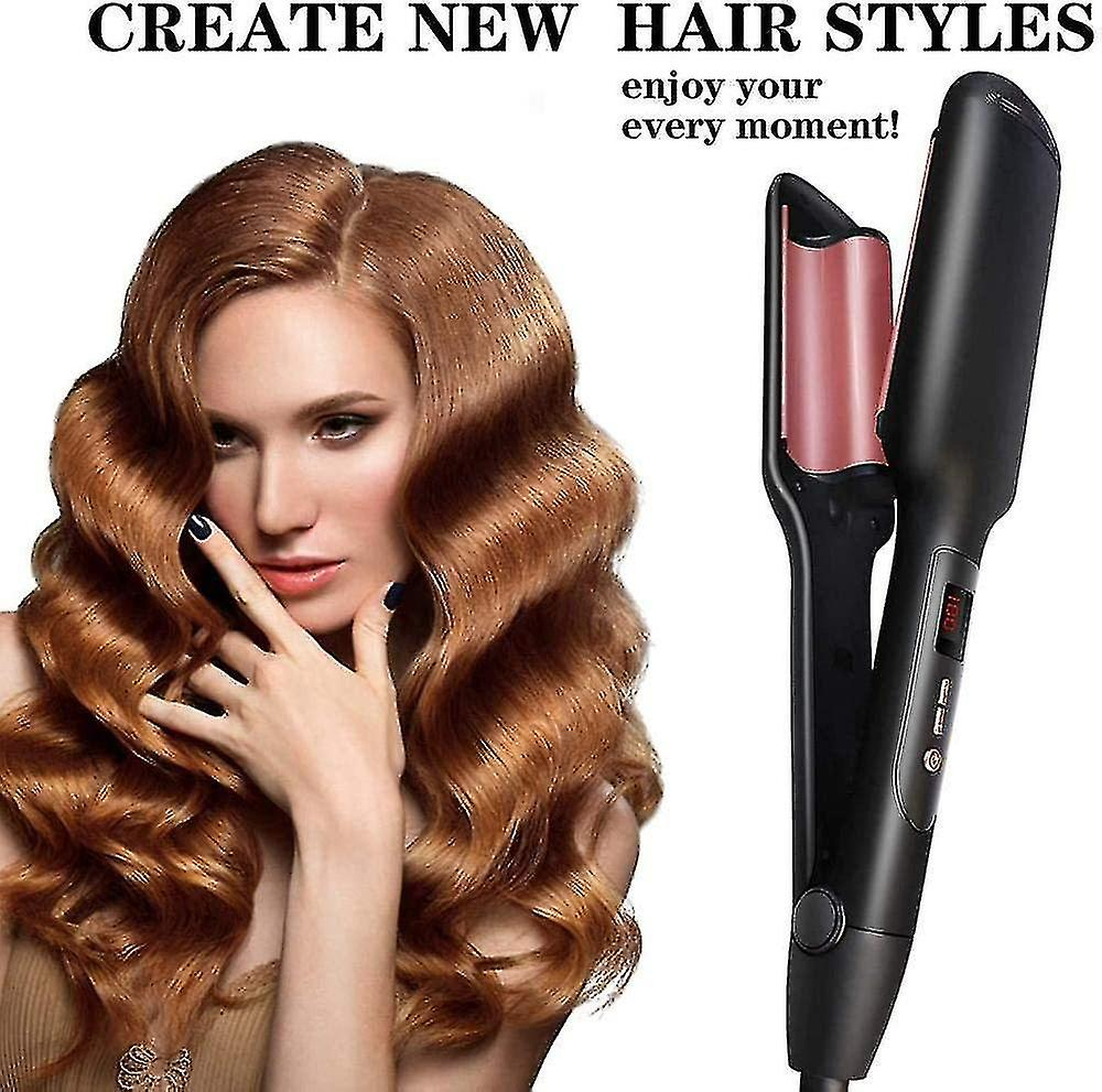 Foto 4 pulgar | Planchas De Pelo Professional Salon 2 En 1 De Cerámica Negra - Venta Internacional.
